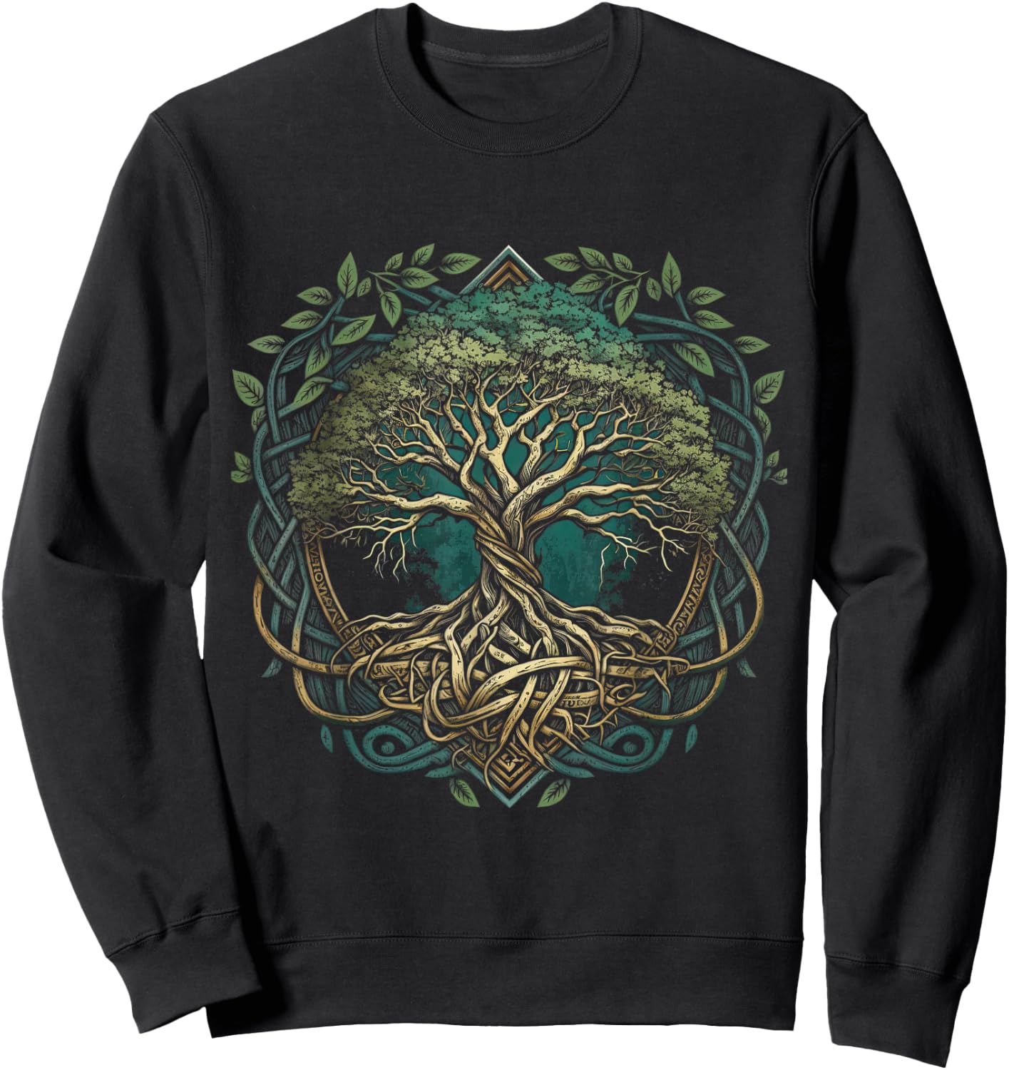 Tree of Life Viking Midgard Thor Walhalla Sweatshirt - Sweatshirt | Black