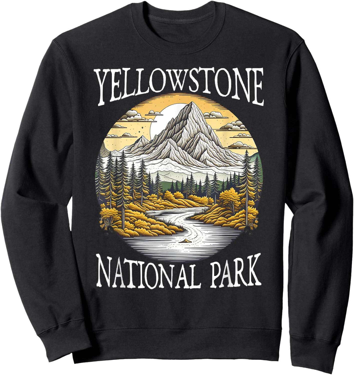 Yellowstone National Park Sweatshirt - Sweatshirt | Black