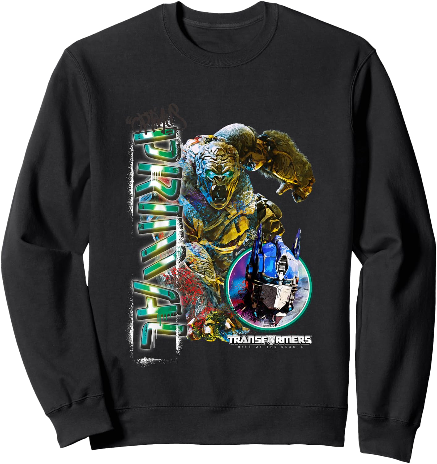 Kids Transformers: Rise of the Beasts Optimus Primal Urban Style Sweatshirt - Sweatshirt | Black