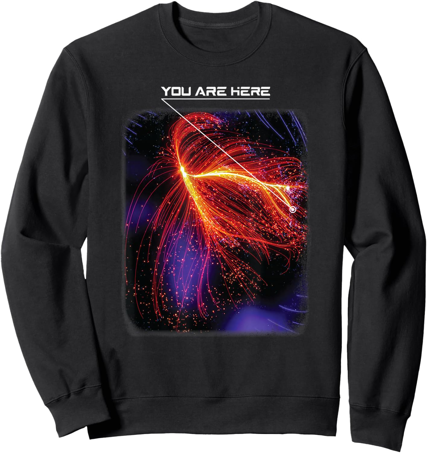 You Are Here Astronomy Laniakea Supercluster Our Galaxy Sweatshirt - Sweatshirt | Black