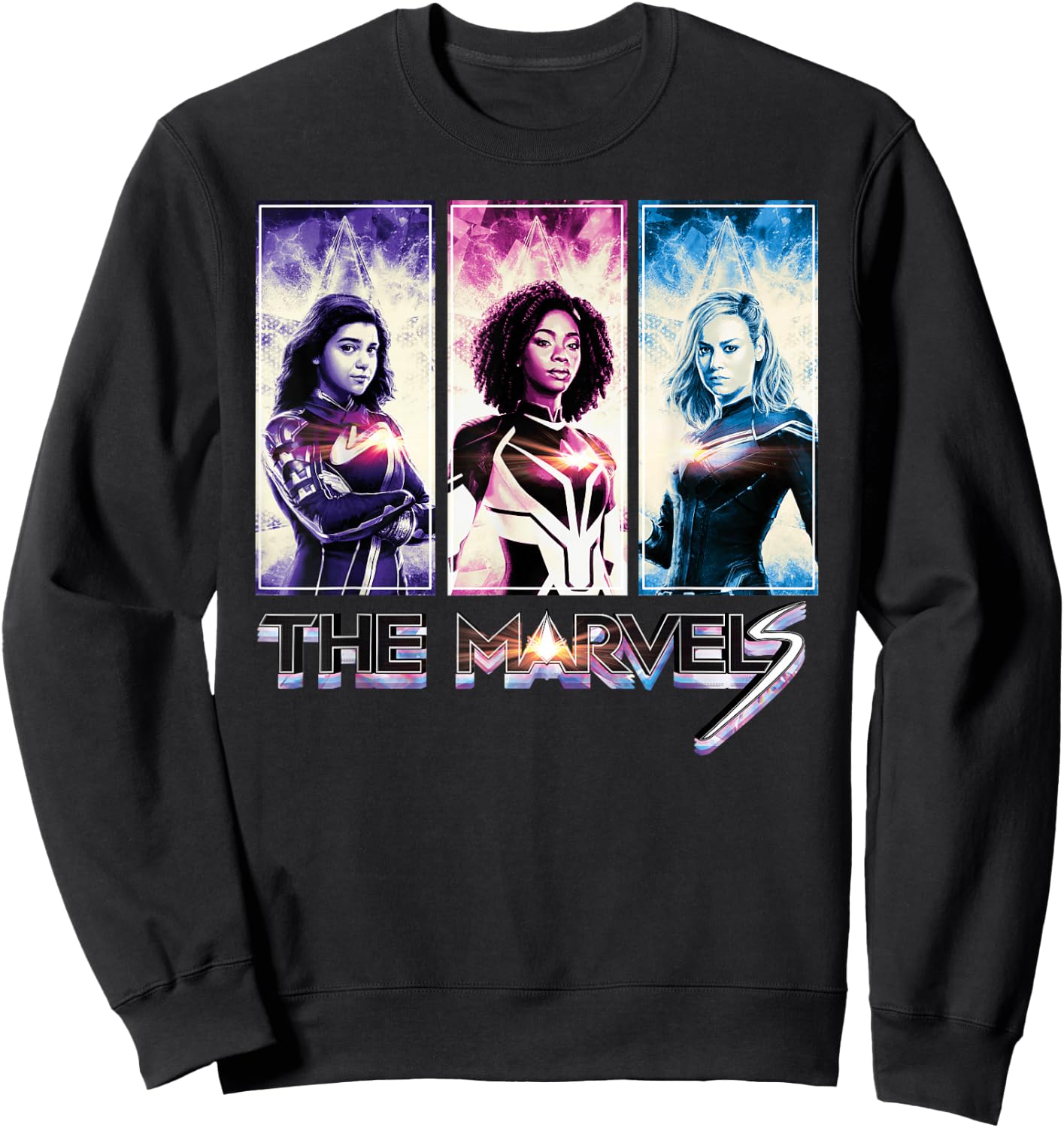 Marvel Studios The Marvels Ms. Marvel Photon Captain Marvel Sweatshirt - Sweatshirt | Black