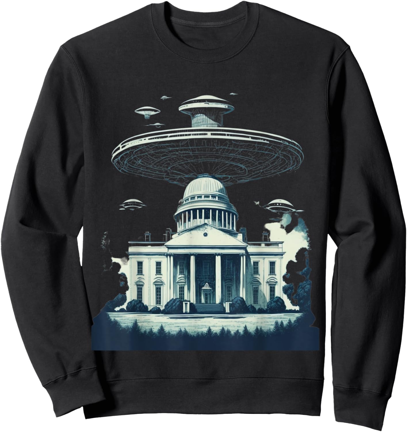UFO at the White House Sweatshirt - Sweatshirt | Black