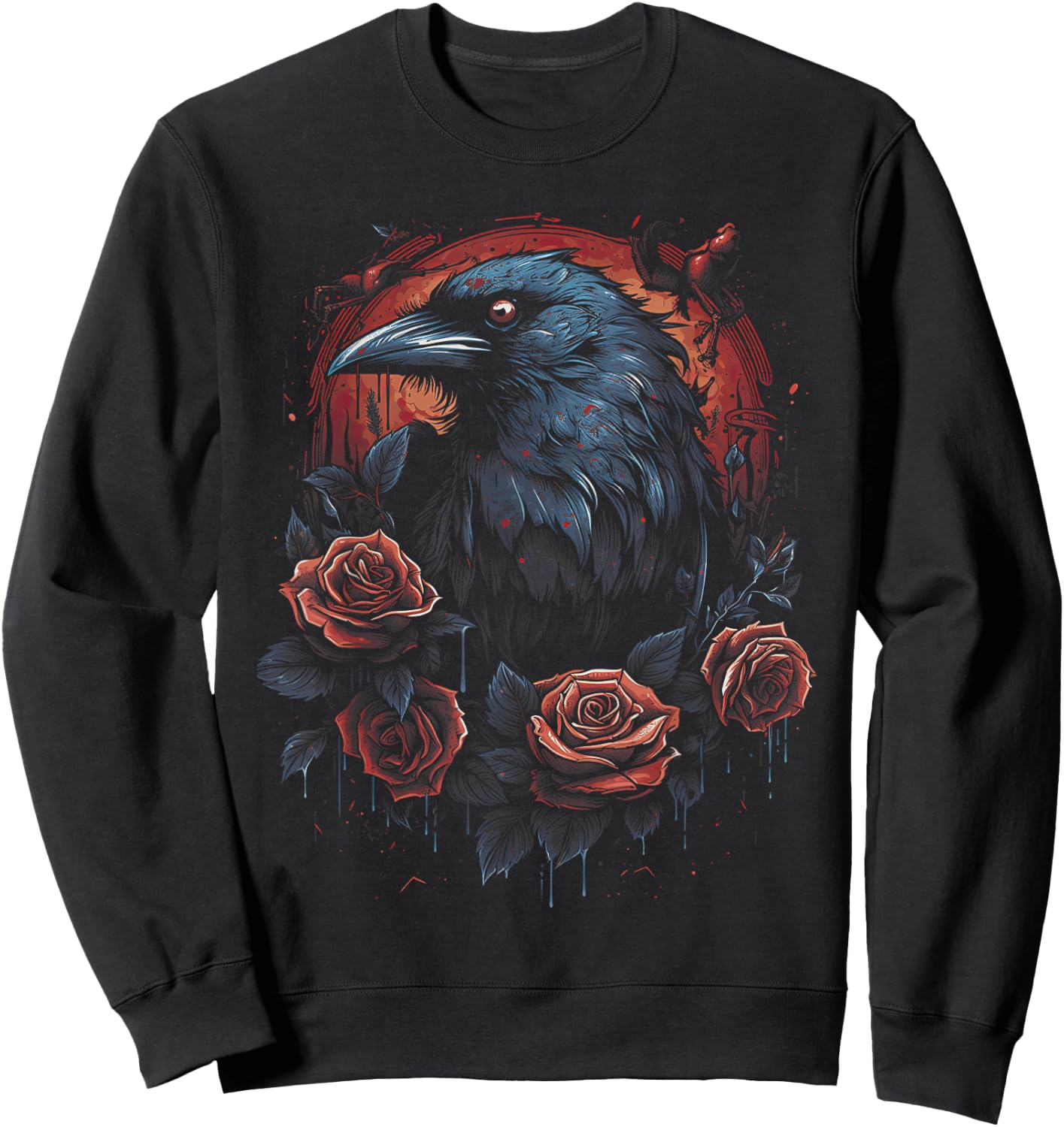 Crow Bird Dark Mystic Nordic Raven Black Gothic Occult Viking Witchcraft Sweatshirt - Sweatshirt | Black