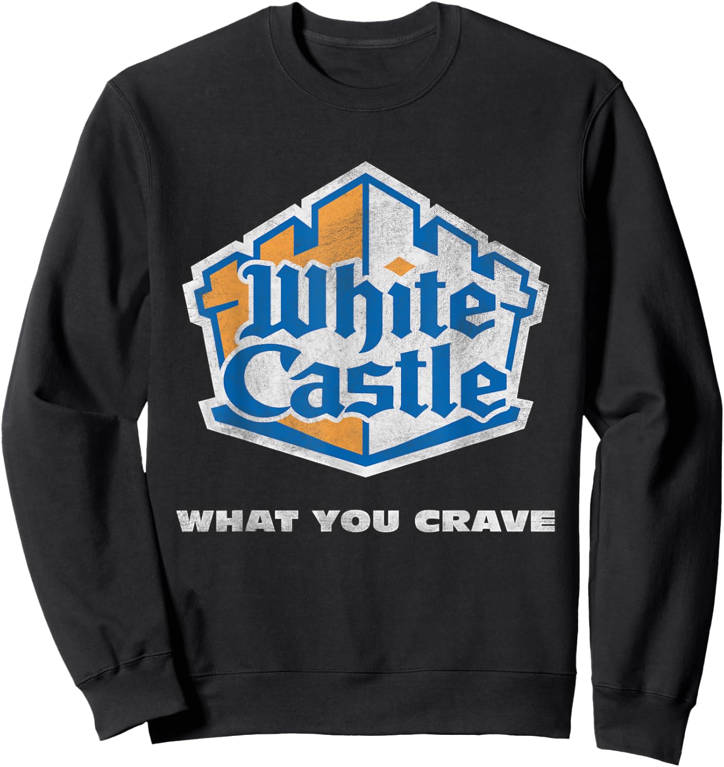 White Castle Distressed Logo Sweatshirt - Sweatshirt | Black