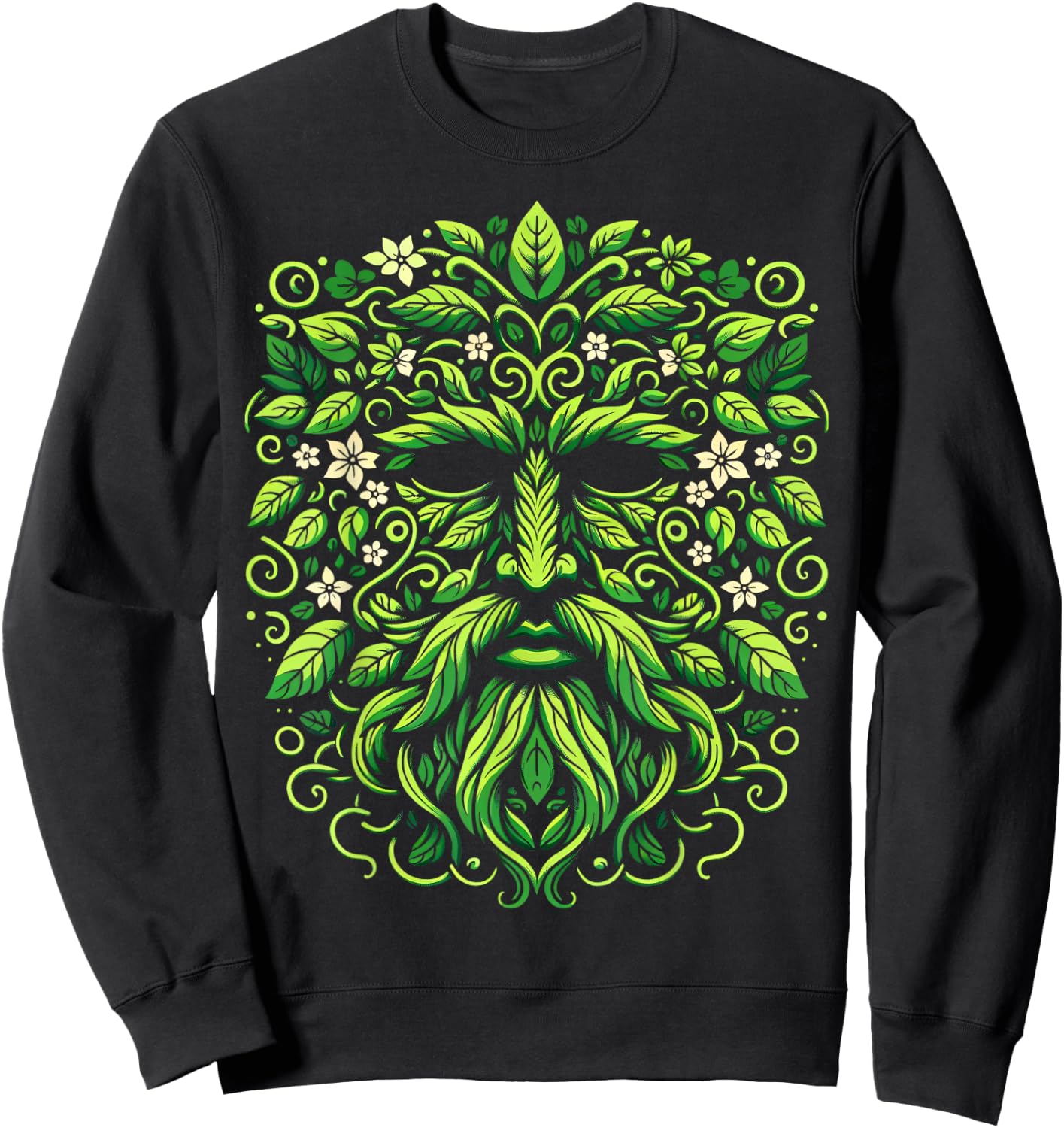 Jack Of The Wood Traditional Pagan Celtic Greenman Sweatshirt - Sweatshirt | Black