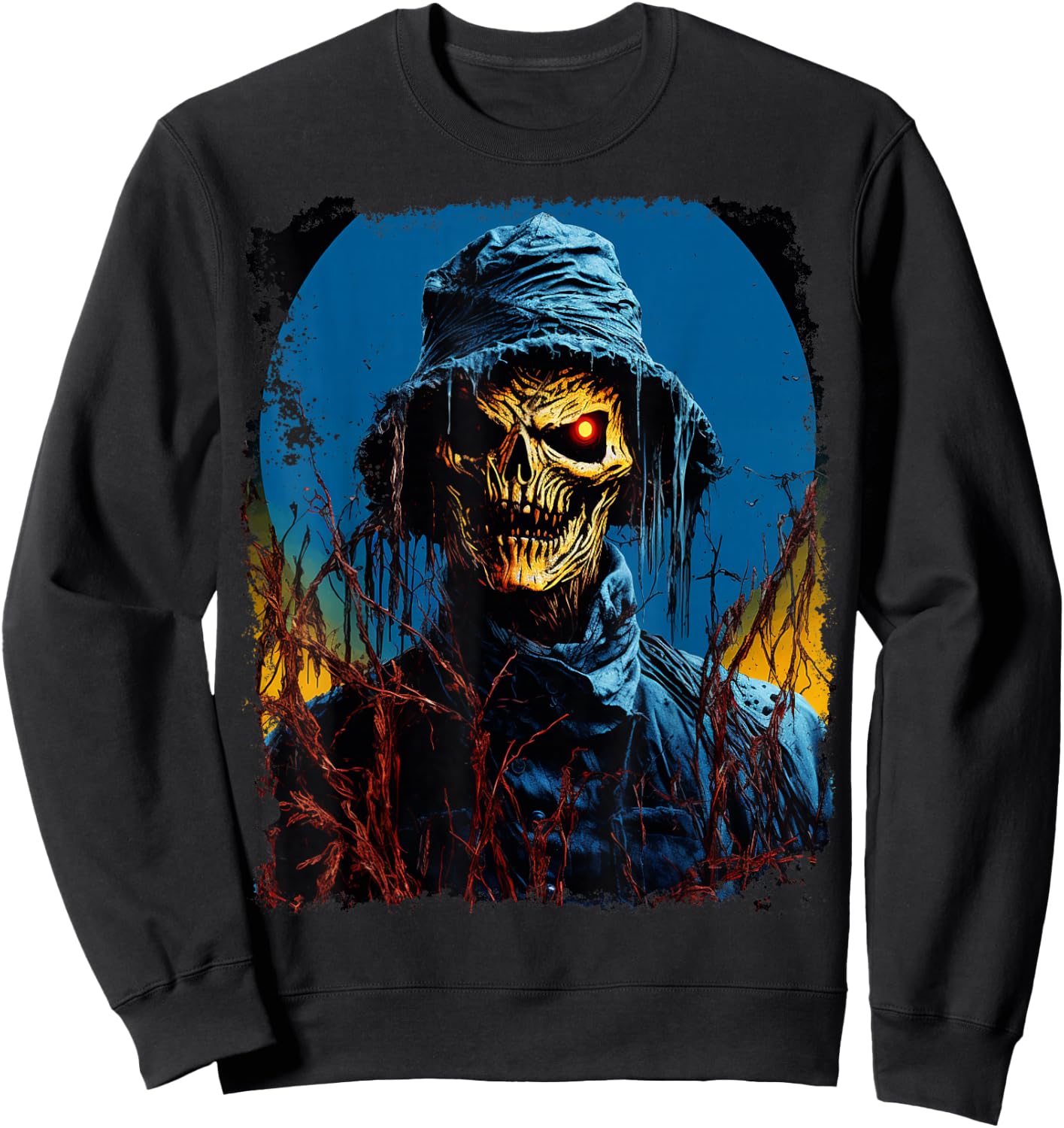 Pop Art Halloween Scarecrow Sweatshirt - Sweatshirt | Black