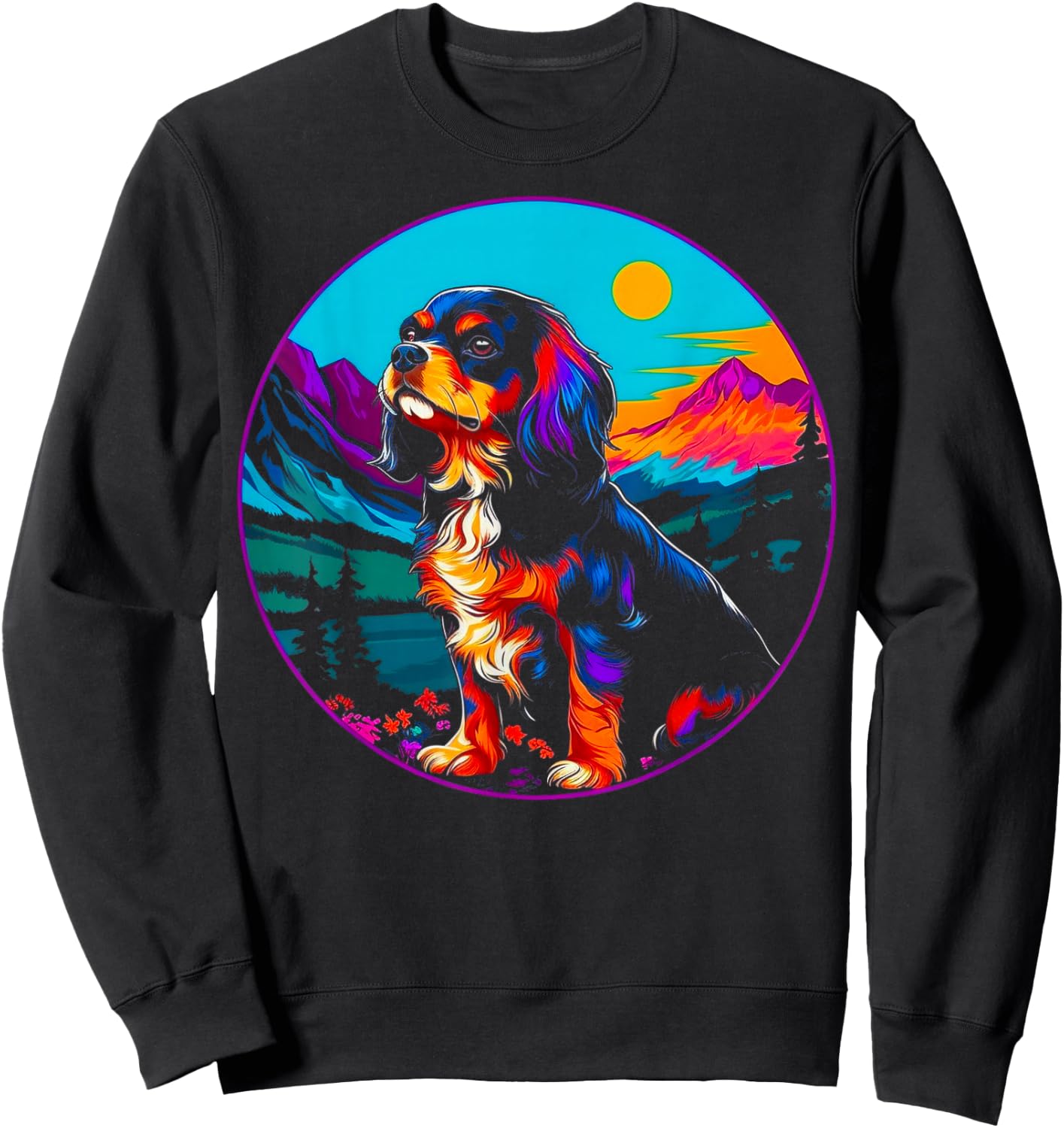 Dog Cavalier King Charles Spaniel Nature Lover Sweatshirt - Sweatshirt | Black