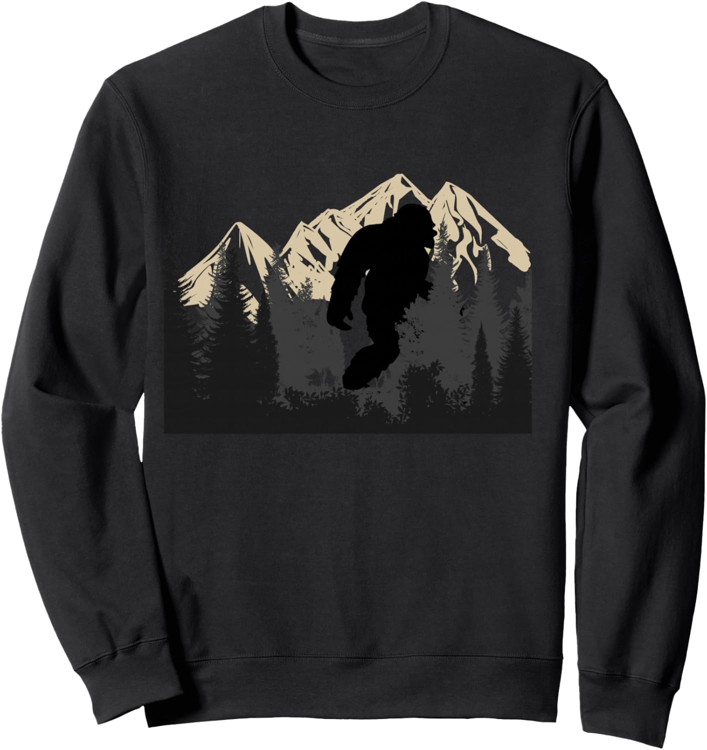 Bigfoot Sasquatch Design Women and Men Trip Hiking lovers Sweatshirt - Sweatshirt | Black