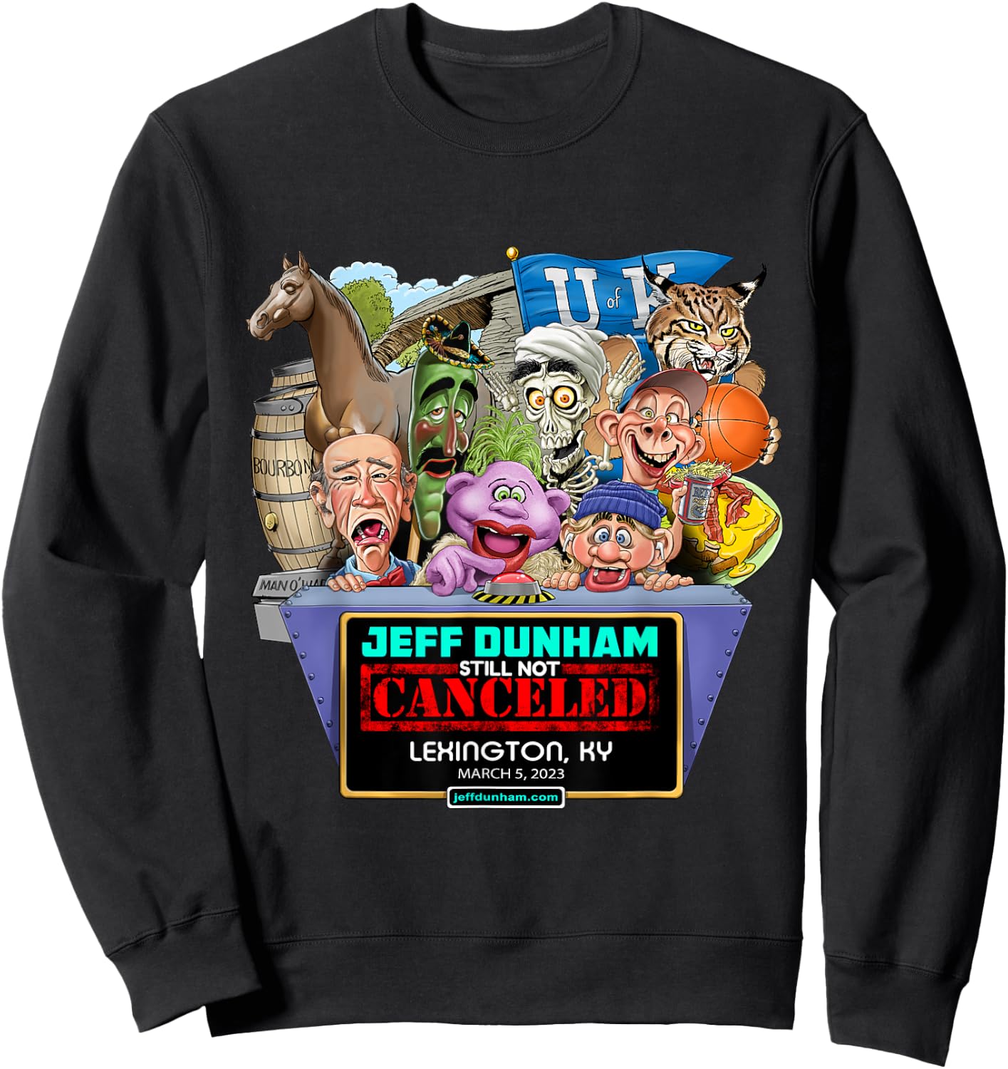 Jeff Dunham Lexington, KY (2023) Sweatshirt - Sweatshirt | Black