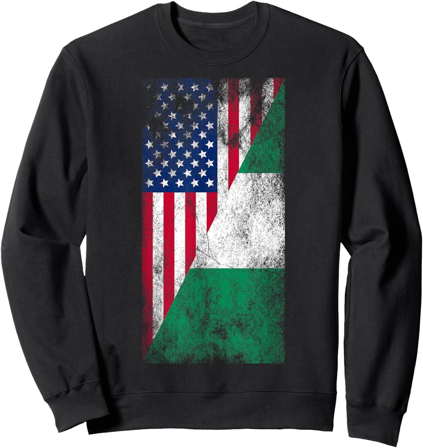 USA & Nigeria Flags - United States of America, Nigerian Sweatshirt - Sweatshirt | Black