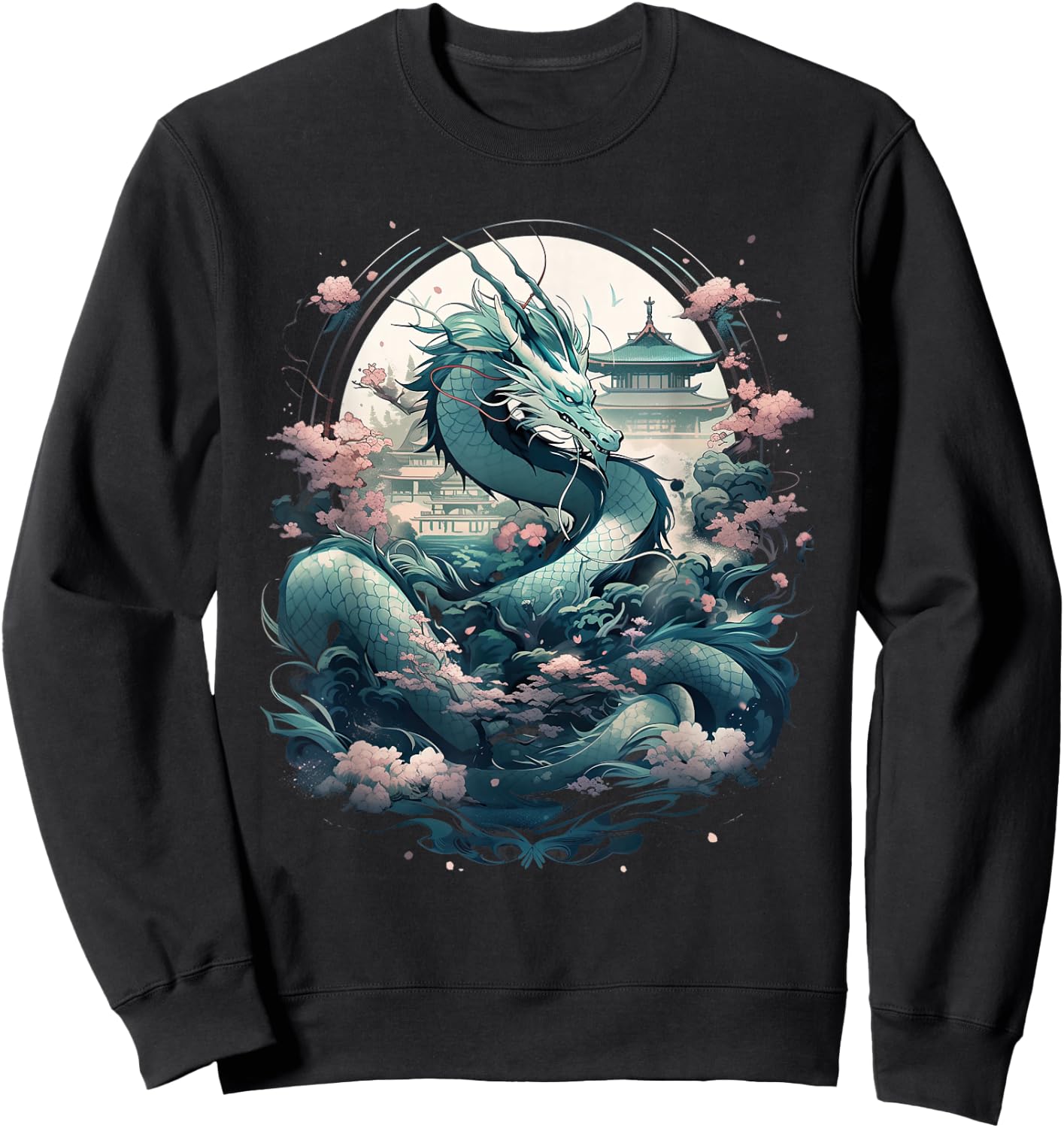Japanese Aesthetic Dragon Japanese Art Japan Tattoo Sweatshirt - Sweatshirt | Black