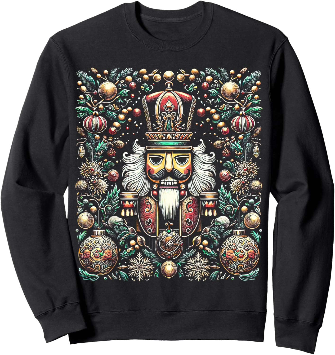 Christmas Nutcracker Merry Christmas Xmas Morning Holiday Sweatshirt - Sweatshirt | Black