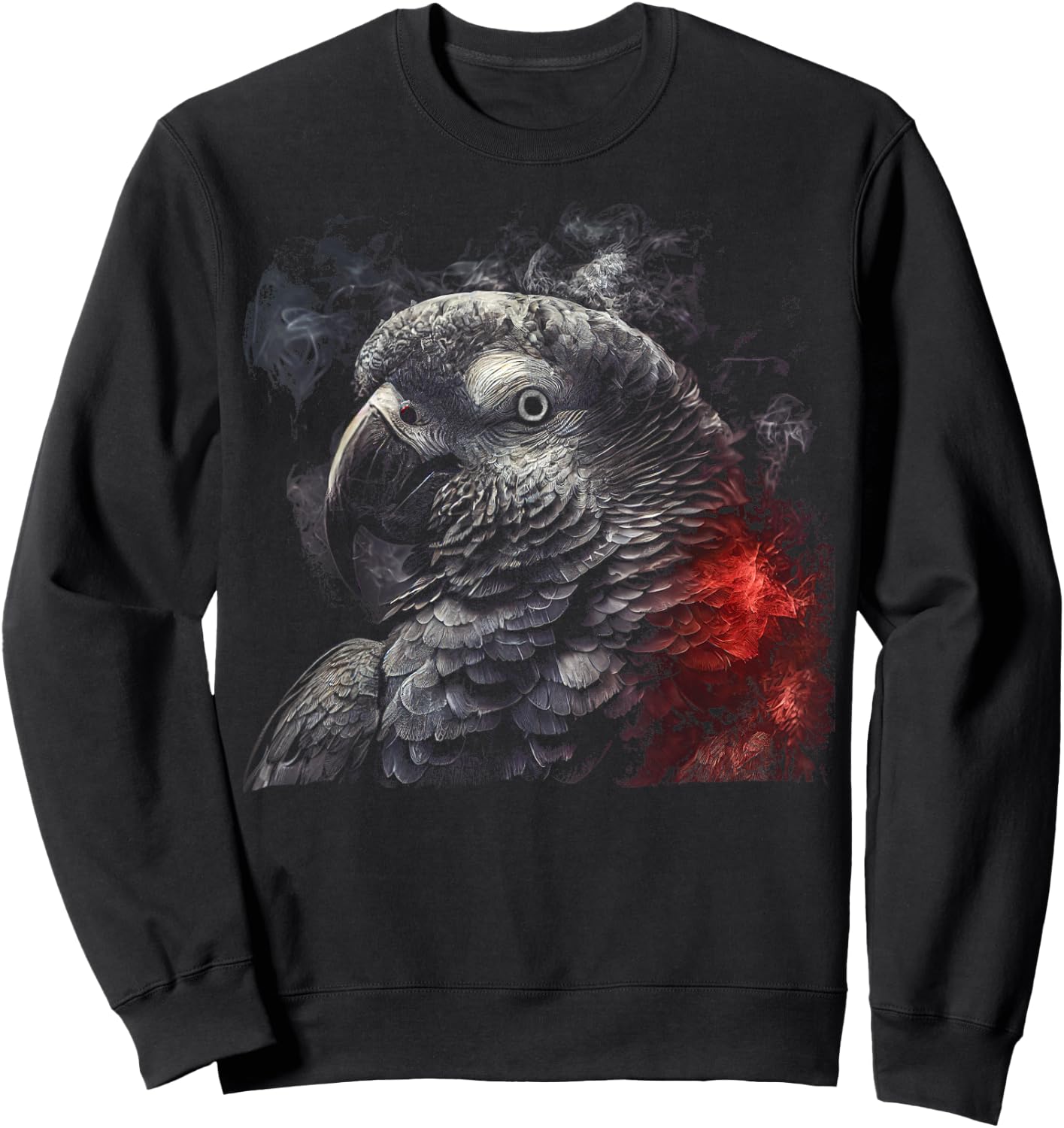 Beautiful African Grey Parrot Sweatshirt - Sweatshirt | Black