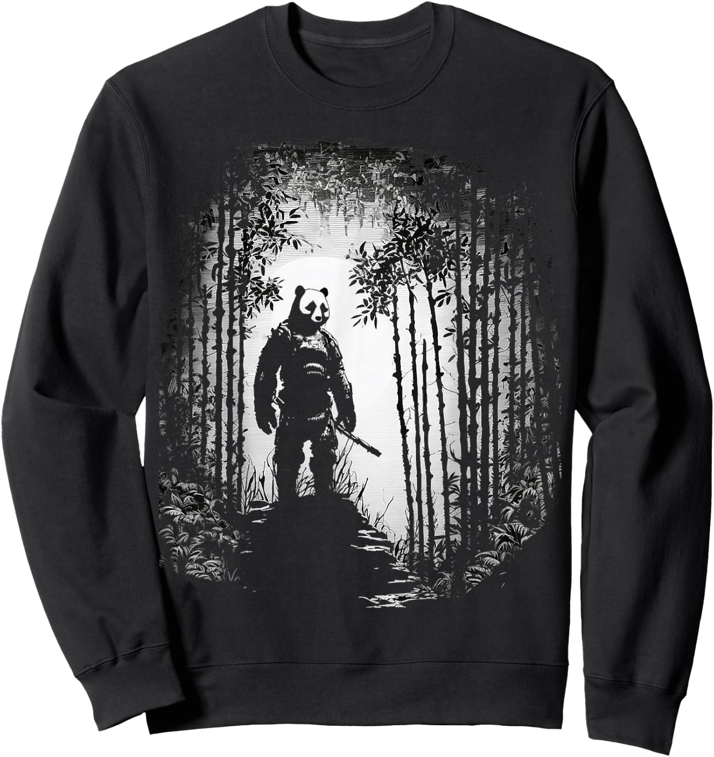 Panda Bear Animal Art Panda Sweatshirt - Sweatshirt | Black