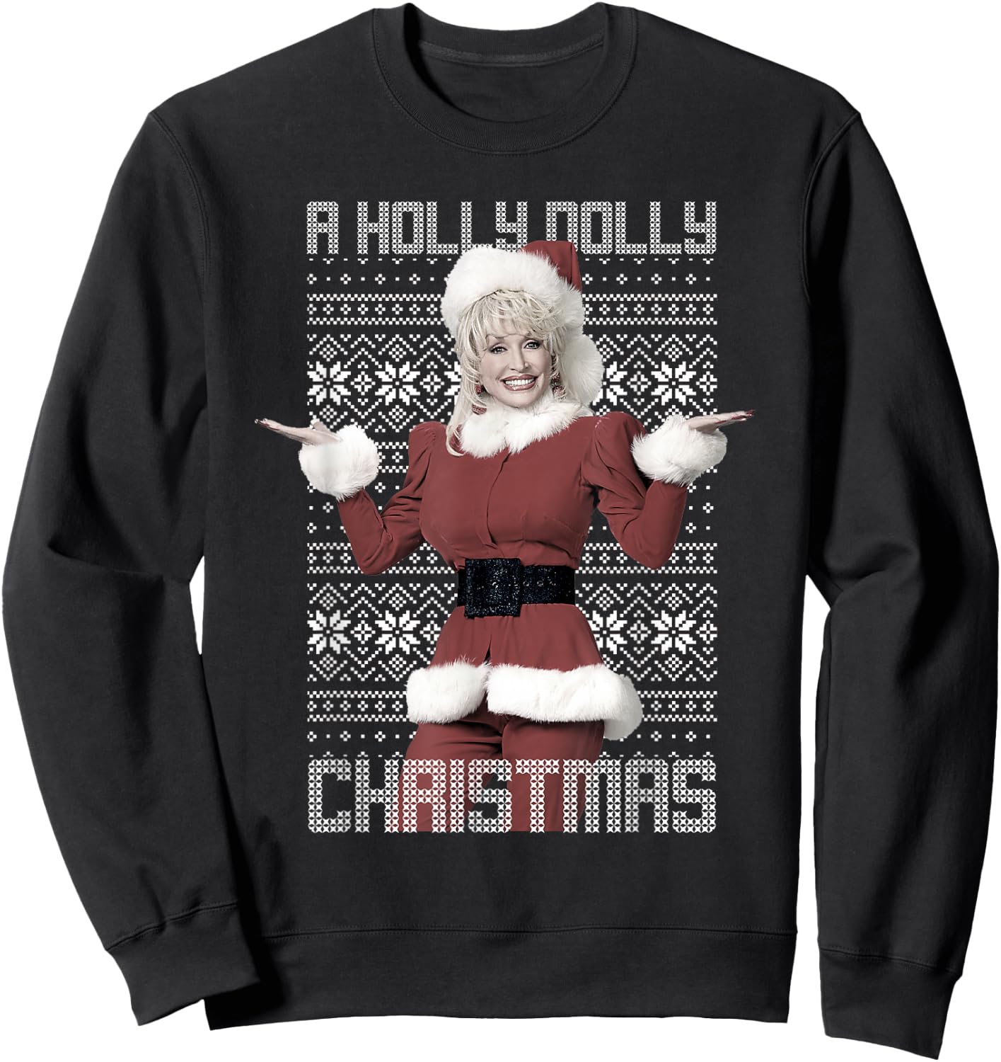 Dolly Parton Christmas Sweater Sweatshirt - Sweatshirt | Black