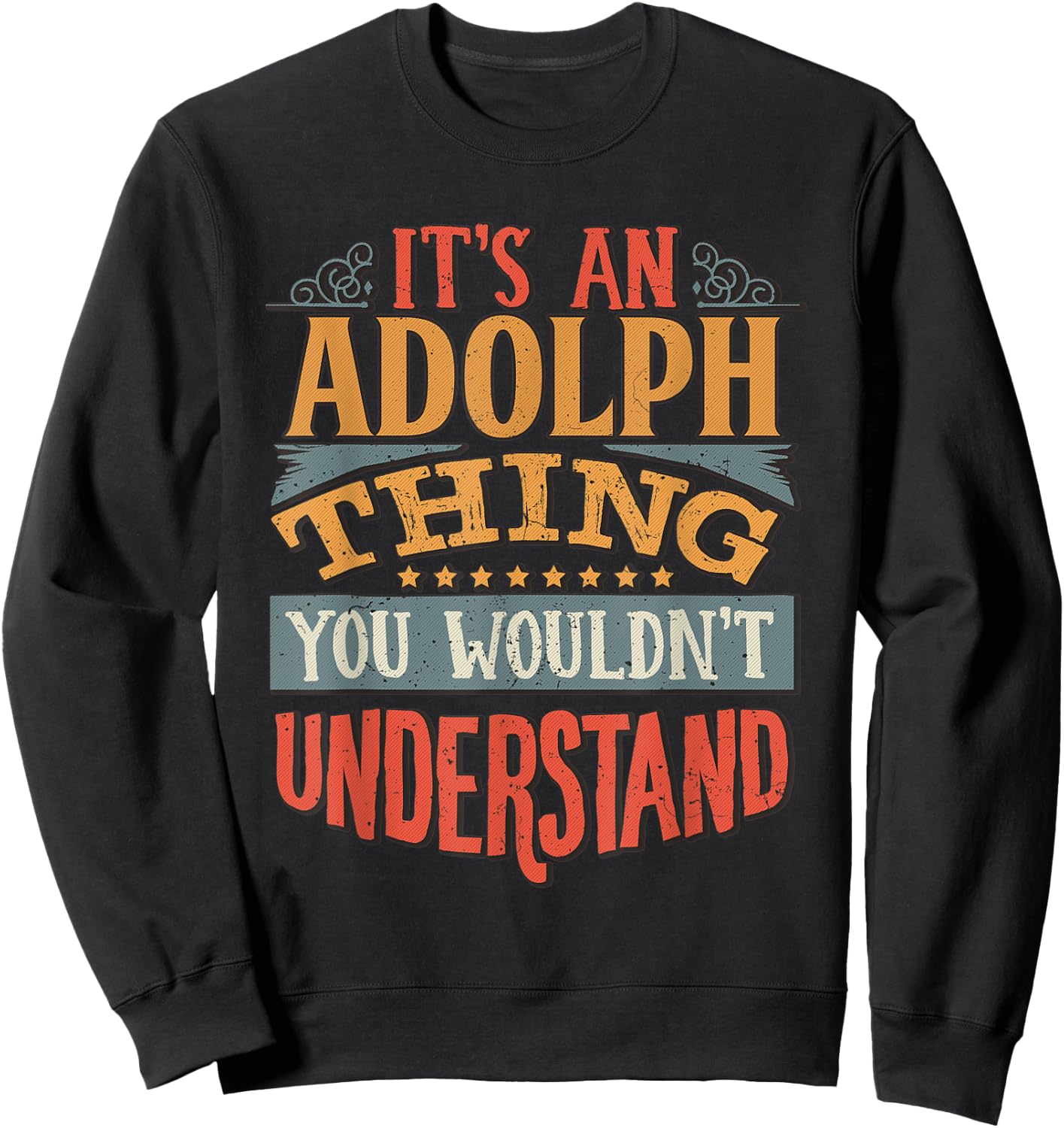 Adolph Name Sweatshirt - Sweatshirt | Black