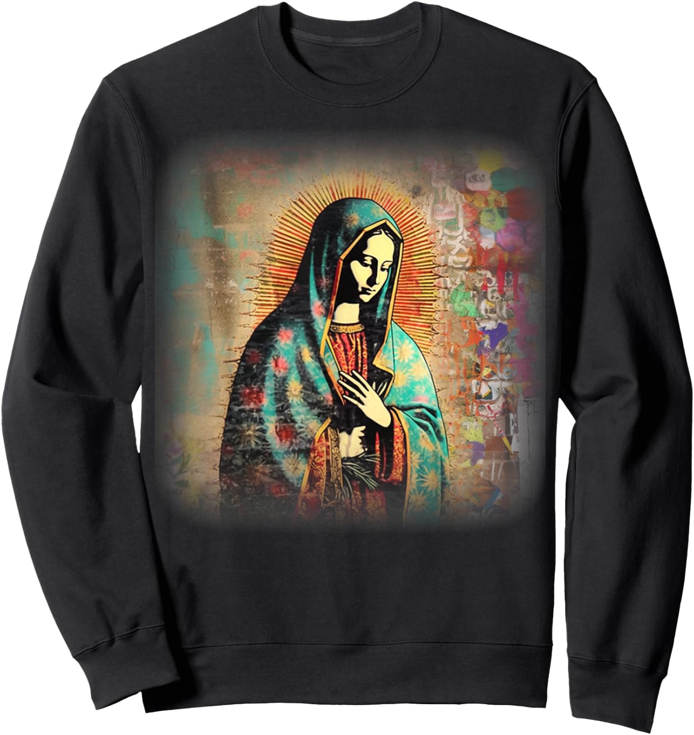 Our Lady Of Guadalupe Marian Catholic Sweatshirt - Sweatshirt | Black