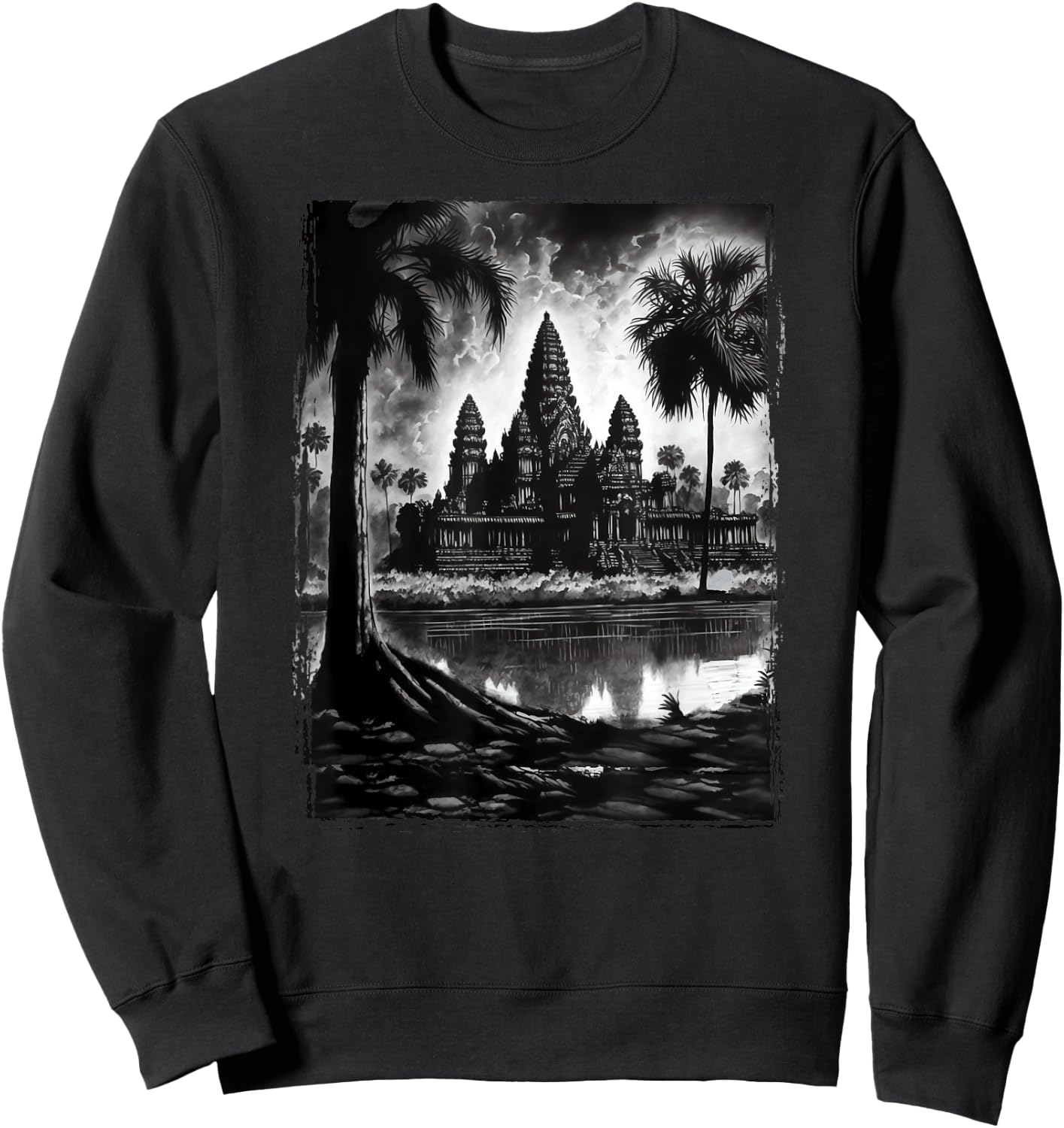 Vintage Cambodia - Angkor Wat SIEM Reap Sweatshirt - Sweatshirt | Black