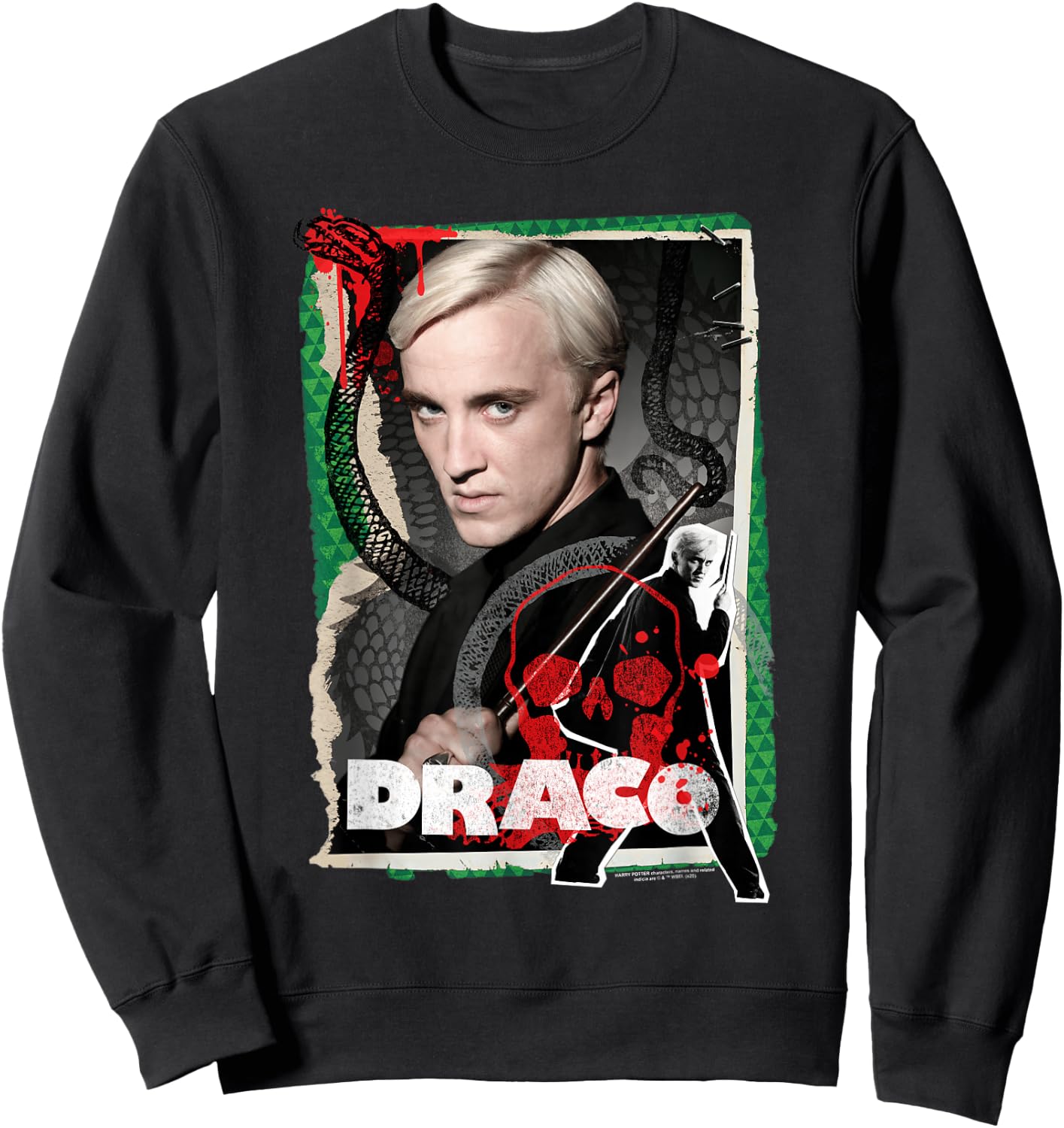 Harry Potter Draco Malfoy Photo Collage Sweatshirt - Sweatshirt | Black