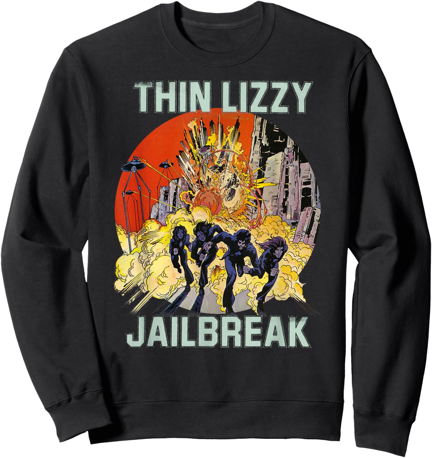 Thin Lizzy – Jail Break On Colors Sweatshirt - Sweatshirt | Black