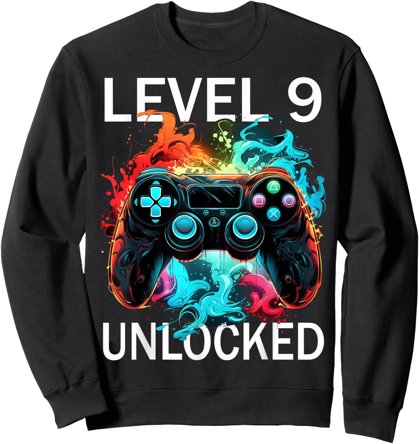 9th Birthday Game 9 Year Old Sweatshirt - Sweatshirt | Black