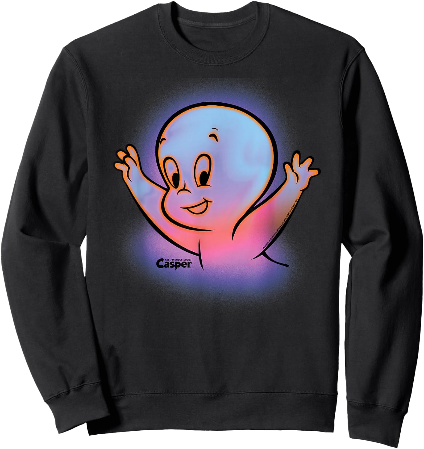 Casper the Friendly Ghost Halloween Retro Glow Sweatshirt - Sweatshirt | Black