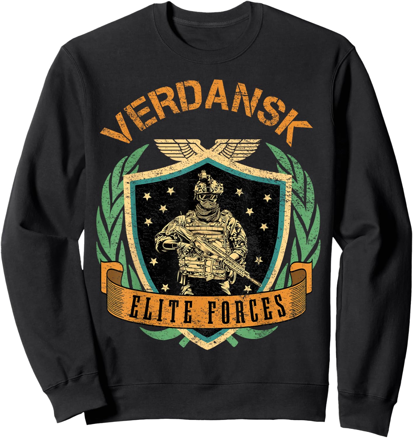 Verdansk Elite Forces, Gulag Gaming Shirt, Warzone Sweatshirt - Sweatshirt | Black