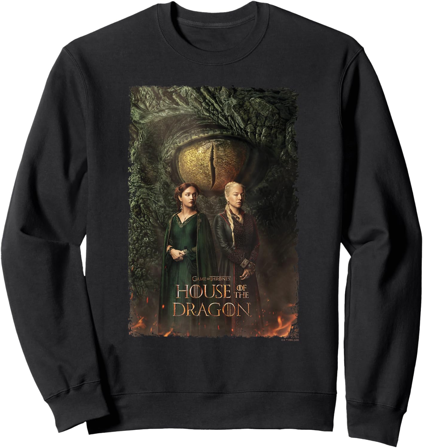 House of the Dragon Rhaenyra and Alicent Sweatshirt - Sweatshirt | Black