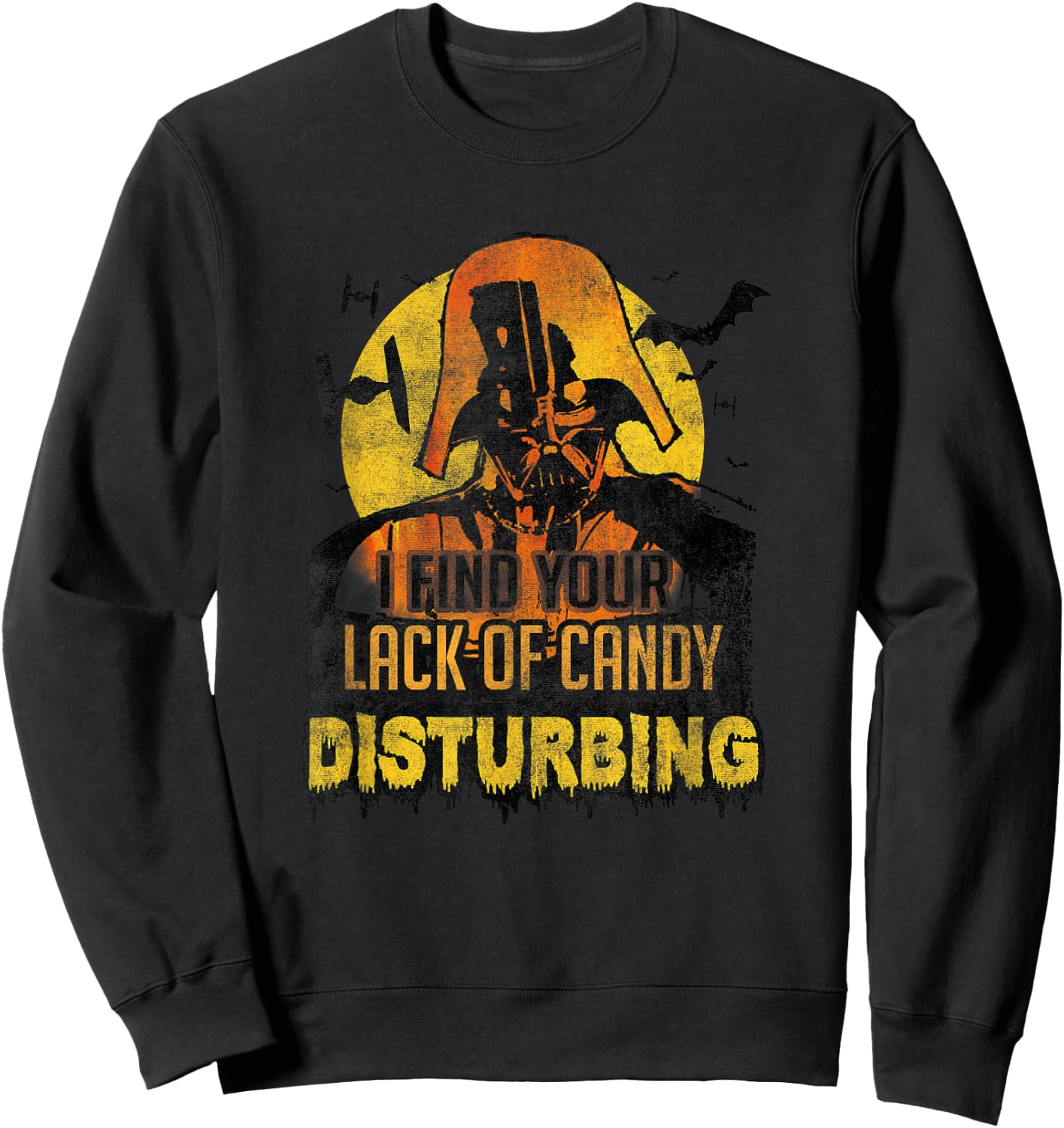 Star Wars Halloween Your Lack Of Candy Is Disturbing Retro Sweatshirt - Sweatshirt | Black