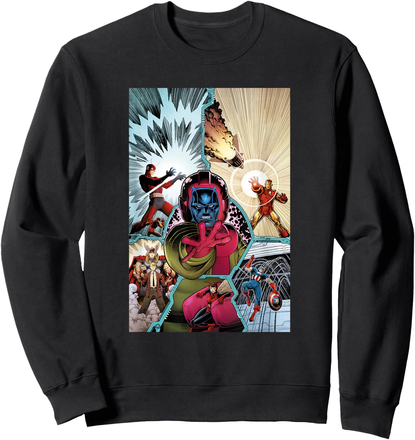Marvel Avengers Kang the Conqueror Classic Comic Cover Sweatshirt - Sweatshirt | Black