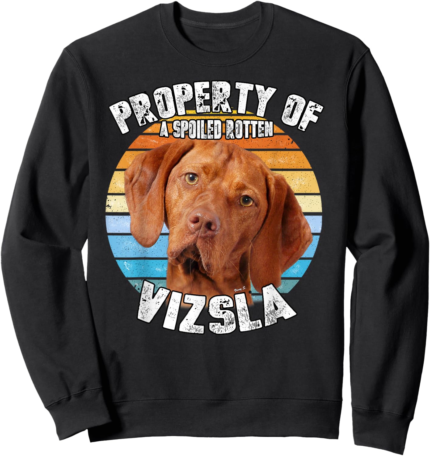 Vizsla Retro Property Of Sweatshirt - Sweatshirt | Black