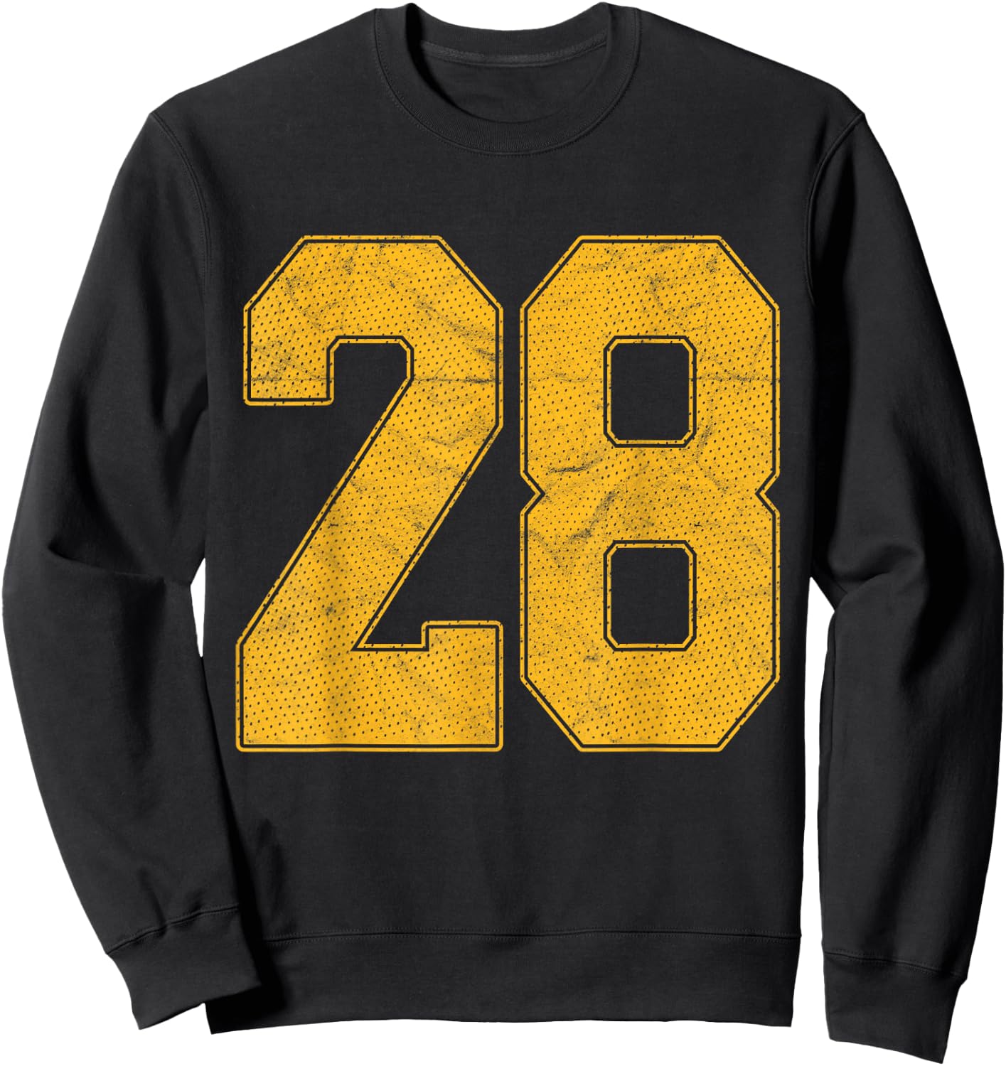 Number 28 Numbered Uniform Sports Team Jersey 28th Birthday Sweatshirt - Sweatshirt | Black