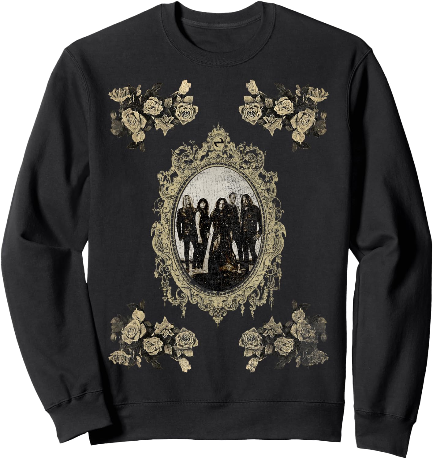 Evanescence – Vintage Roses On Asphalt Sweatshirt - Sweatshirt | Black