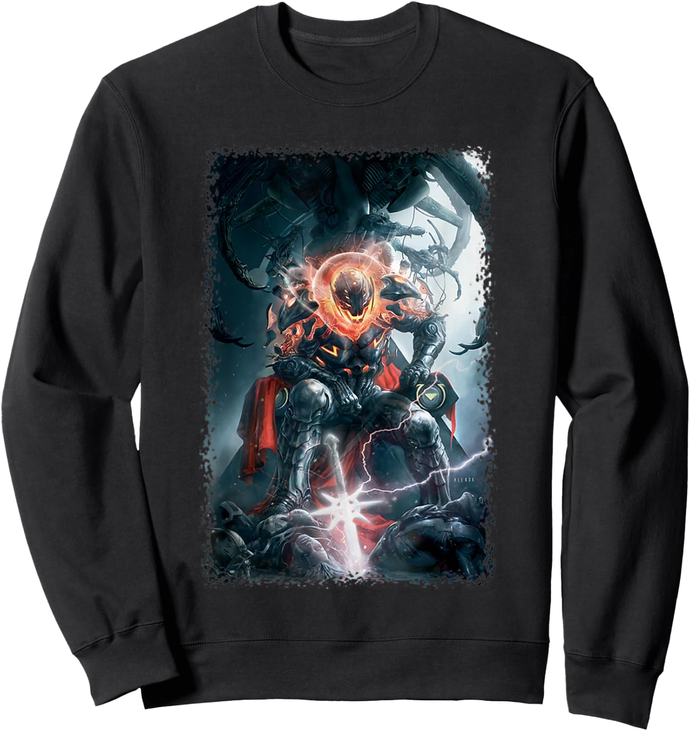 Marvel Comics Retro Classic Ultron Ruling Devastated World Sweatshirt - Sweatshirt | Black