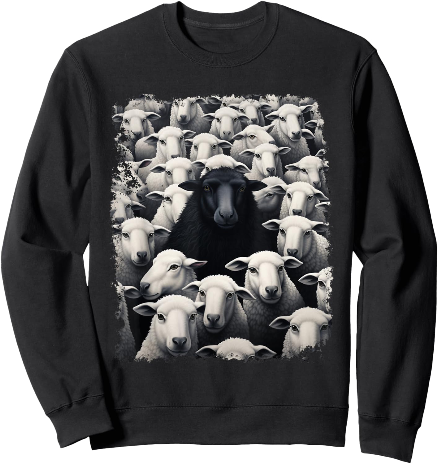 Animal Sheep Black Sweatshirt - Sweatshirt | Black