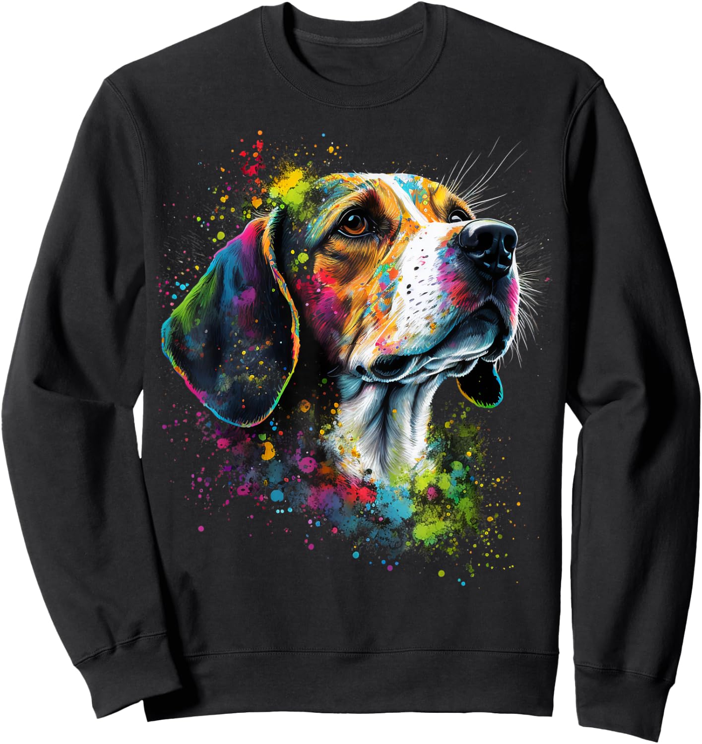 Cute Beagle Dog on Beagle Lover Men Women Kids Sweatshirt - Sweatshirt | Black