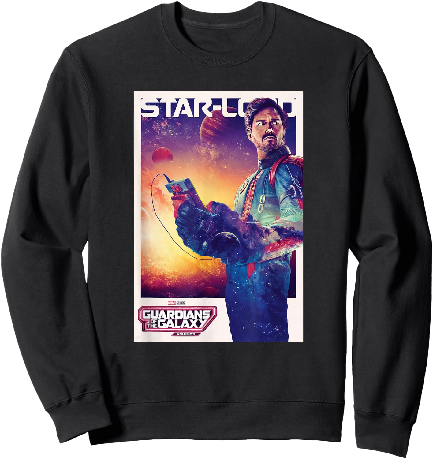 Marvel Guardians of The Galaxy Volume 3 Star-Lord Poster Sweatshirt - Sweatshirt | Black