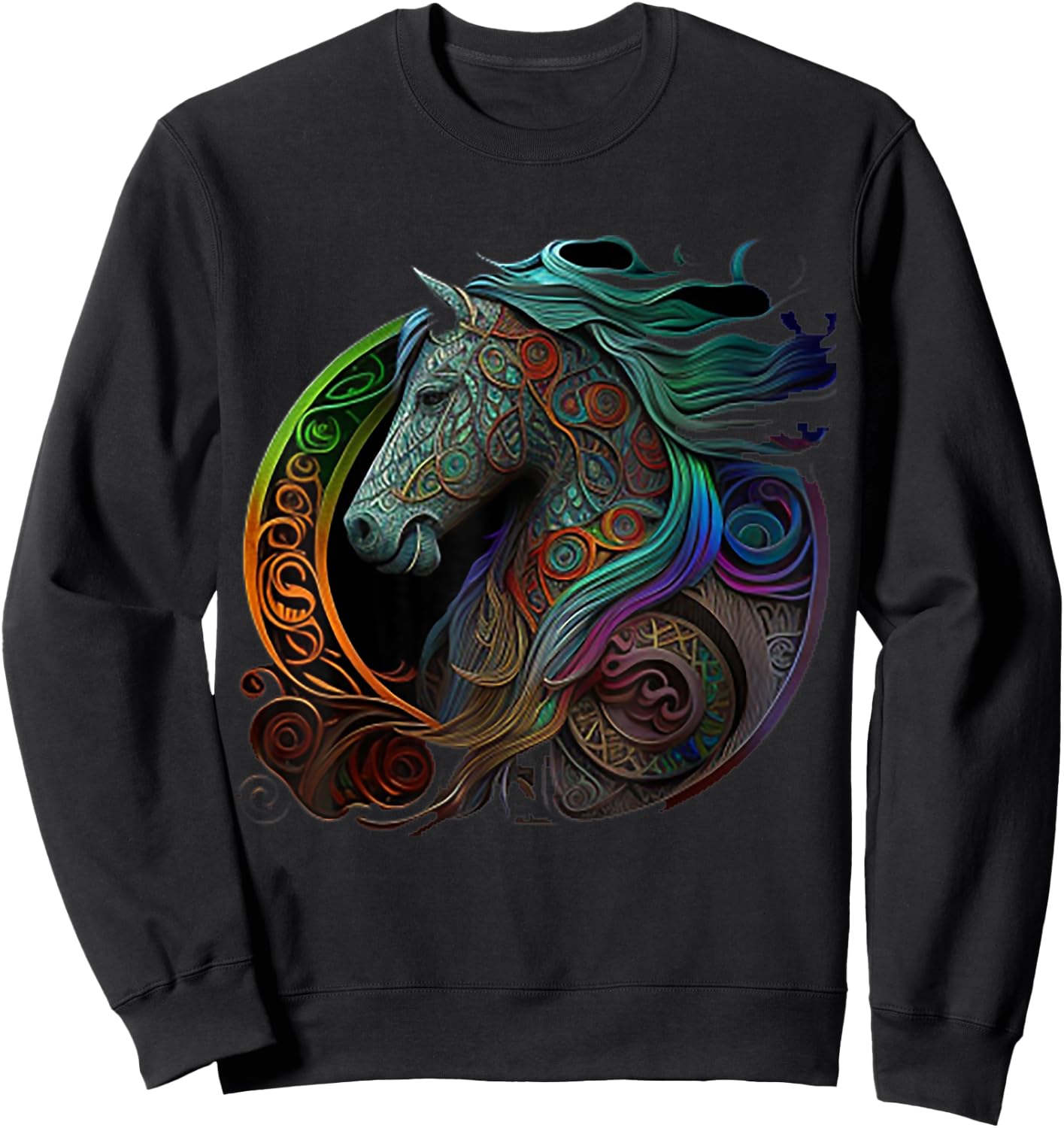 Celtic Knot Horse Sweatshirt - Sweatshirt | Black
