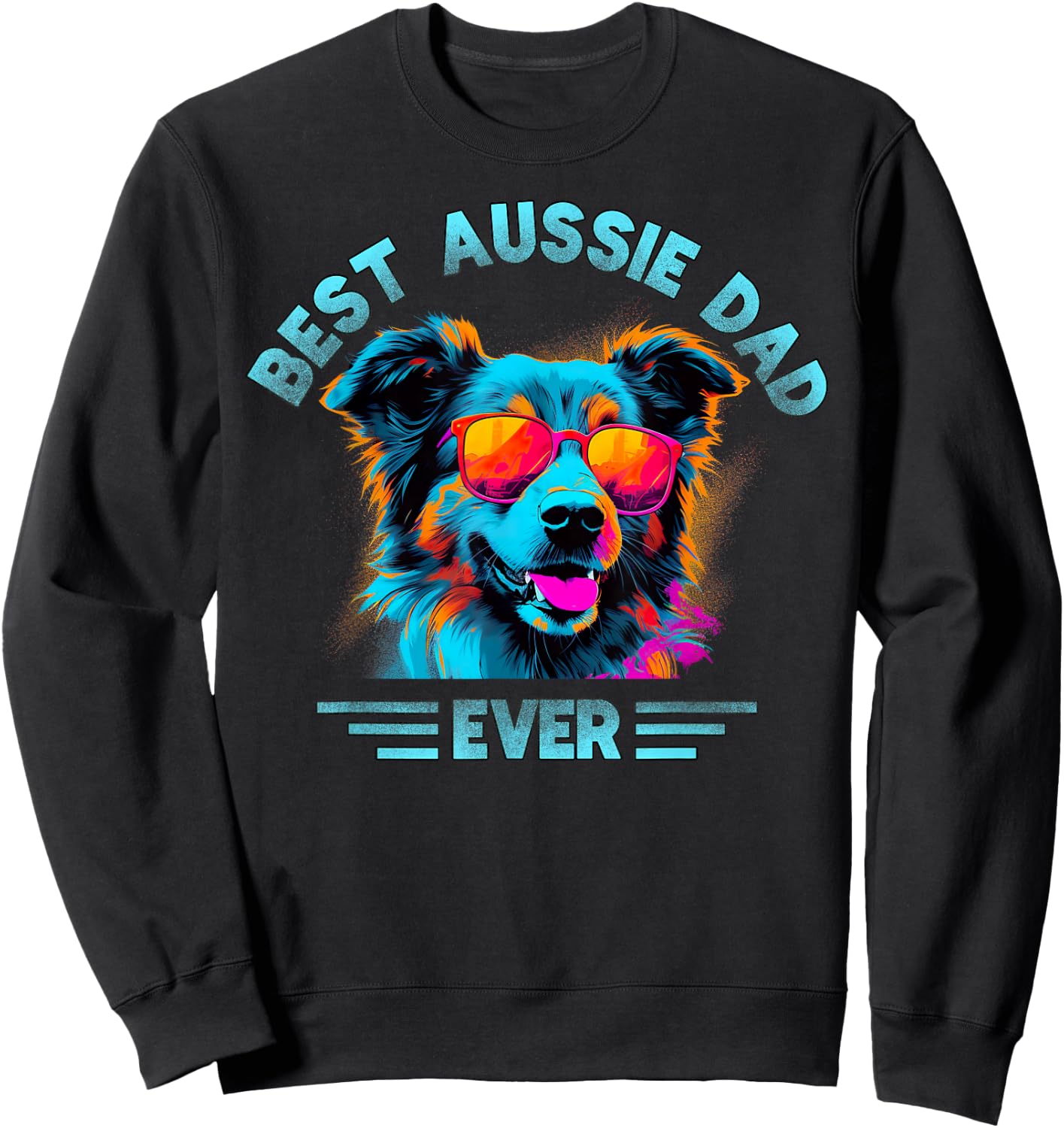 Aussie DAD Australian Shepherd Sweatshirt - Sweatshirt | Black