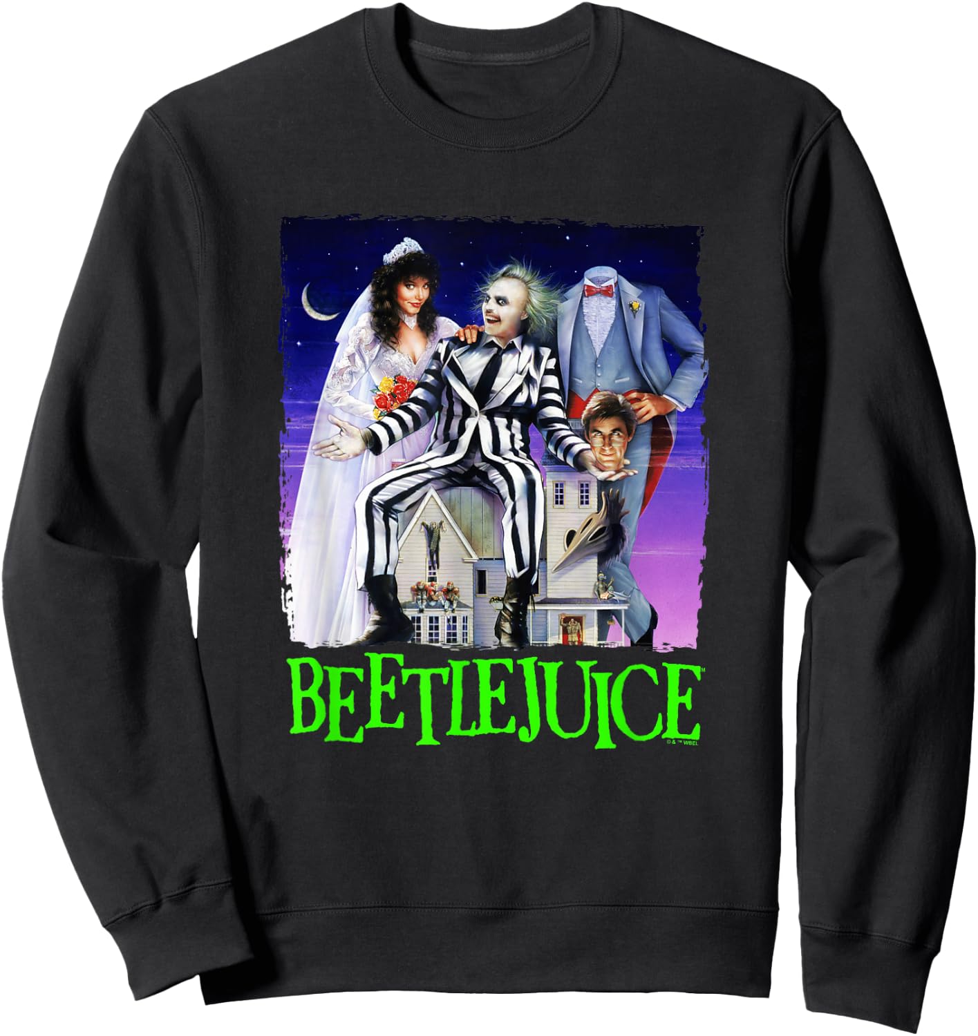 Beetlejuice Spooky Vintage Title Movie Poster Sweatshirt - Sweatshirt | Black