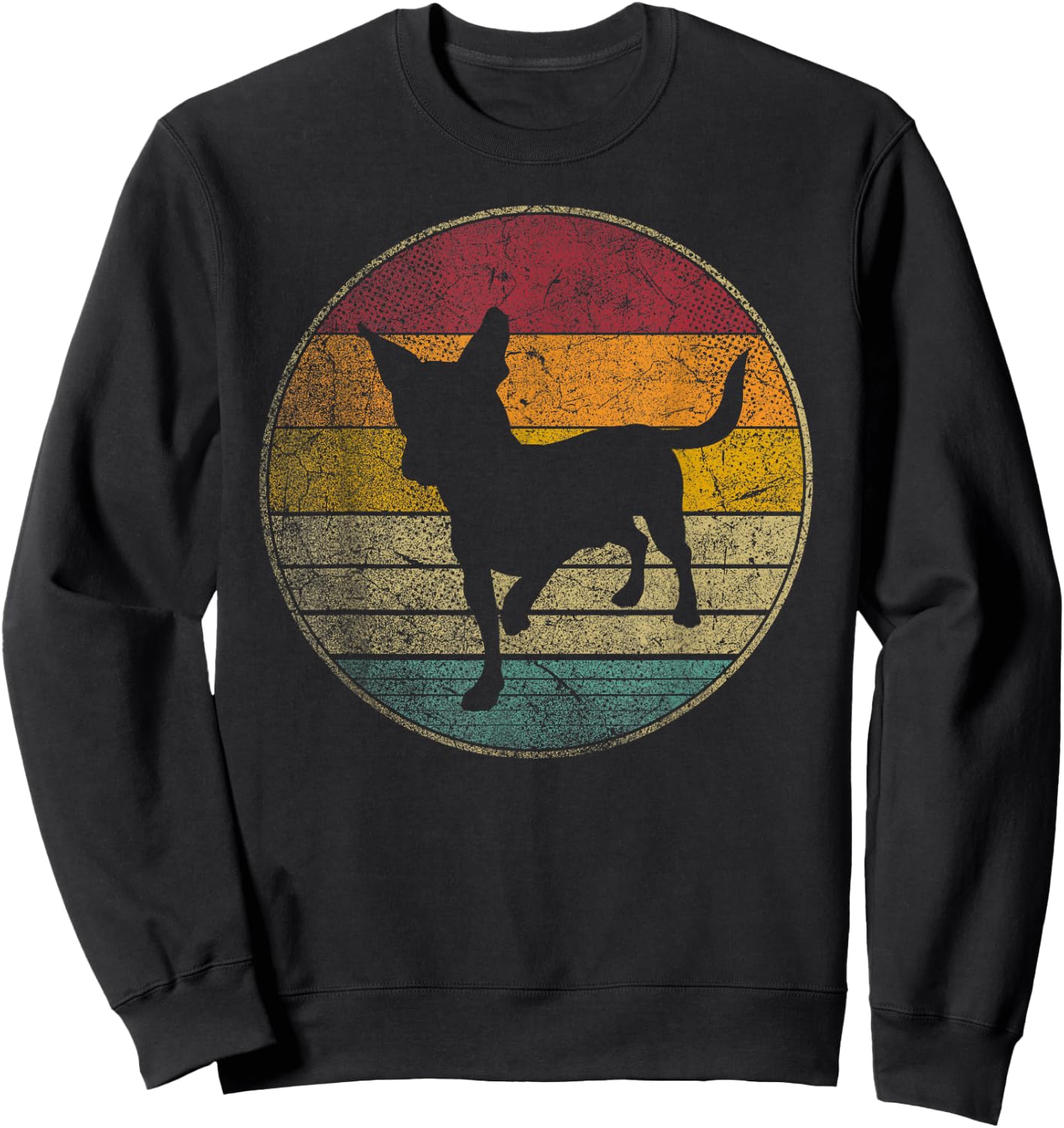 Chiweenie Dog Puppy Pet Gift Shirt Retro Style Vintage 80s Women Kids Sweatshirt - Sweatshirt | Black