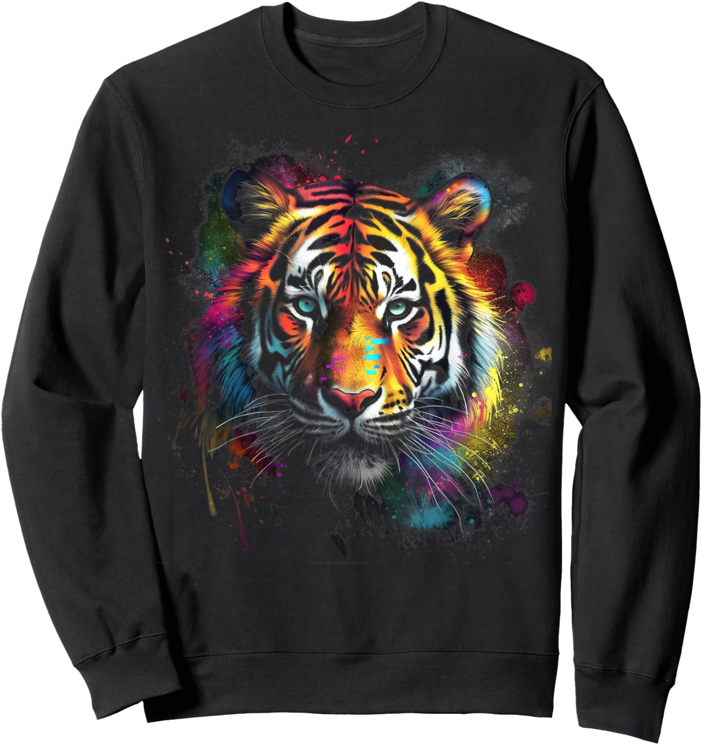 Tiger Animal Pop Art Sweatshirt - Sweatshirt | Black