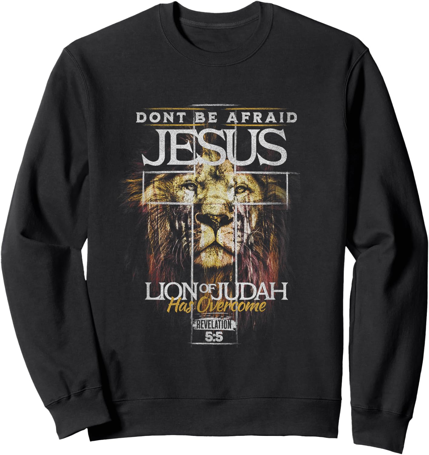Jesus Lion of Judah - Revelation 5:5 Sweatshirt - Sweatshirt | Black