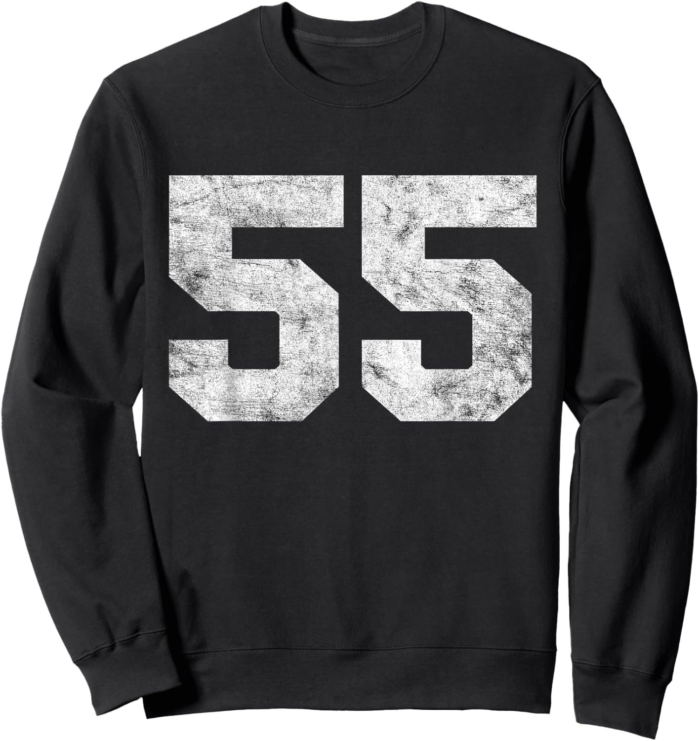 Vintage Lucky Number 55 Birthday Sports Player Team Athlete Sweatshirt - Sweatshirt | Black