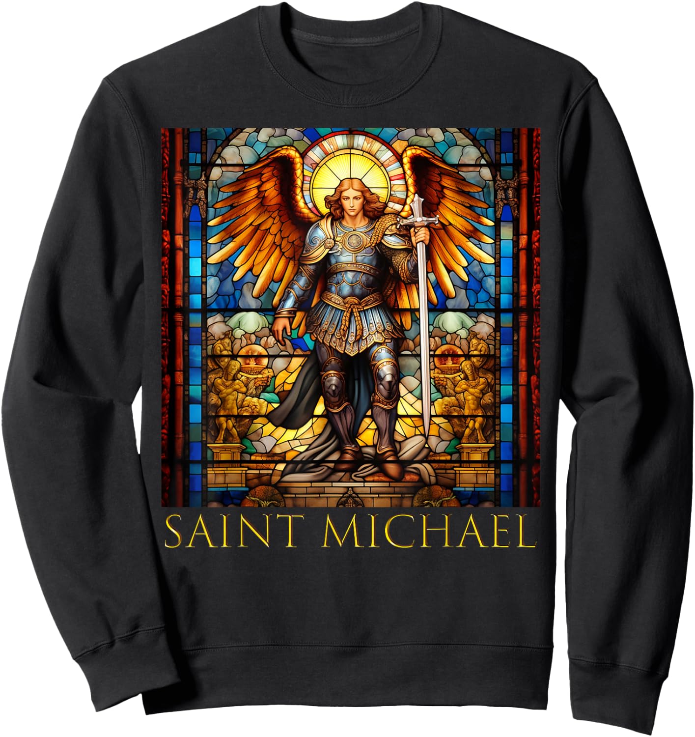 Saint Michael the Archangel Sweatshirt - Sweatshirt | Black