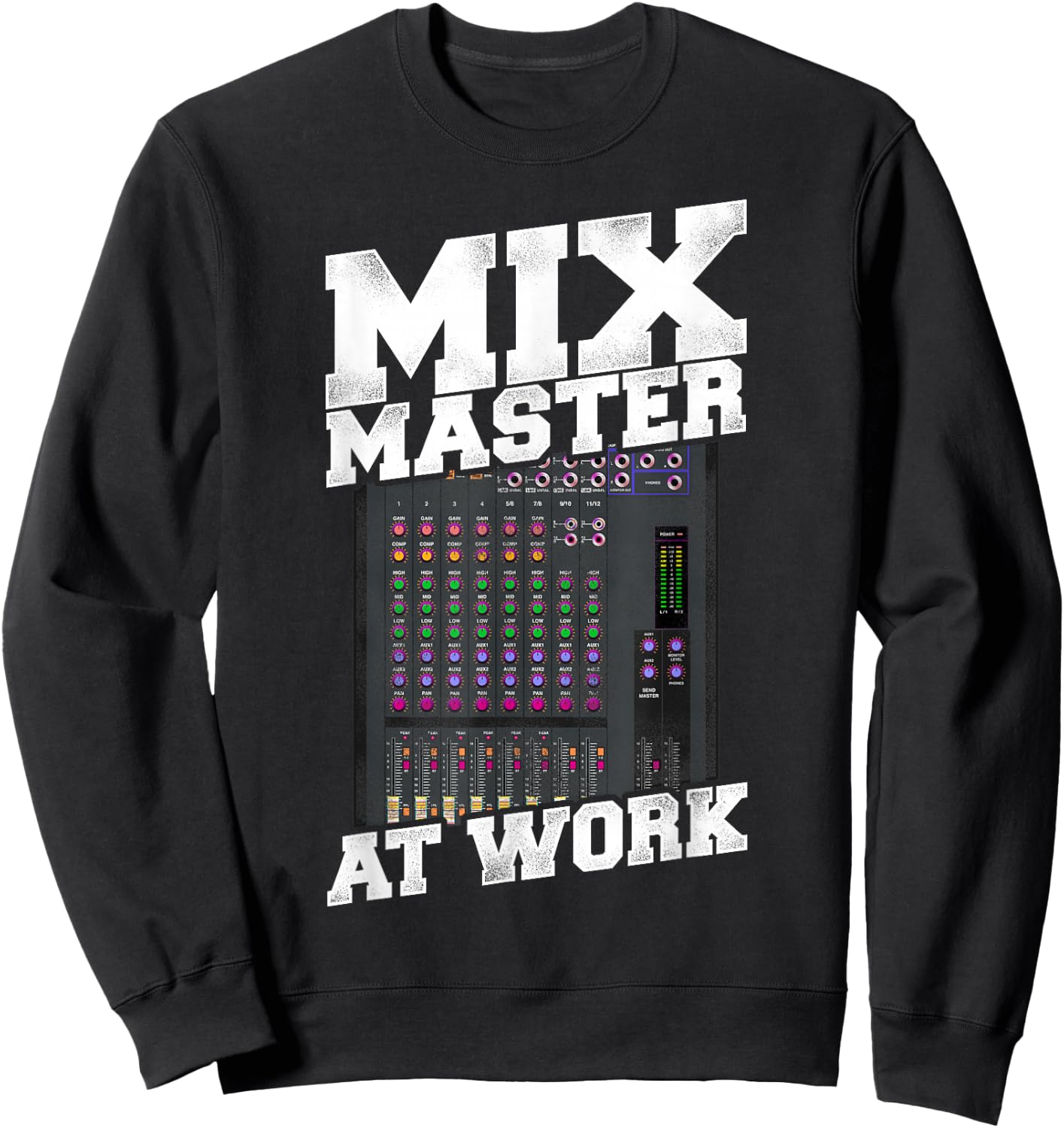 Mix Master - Audio Engineer Sound Engineer Mixing Board Sweatshirt - Sweatshirt | Black