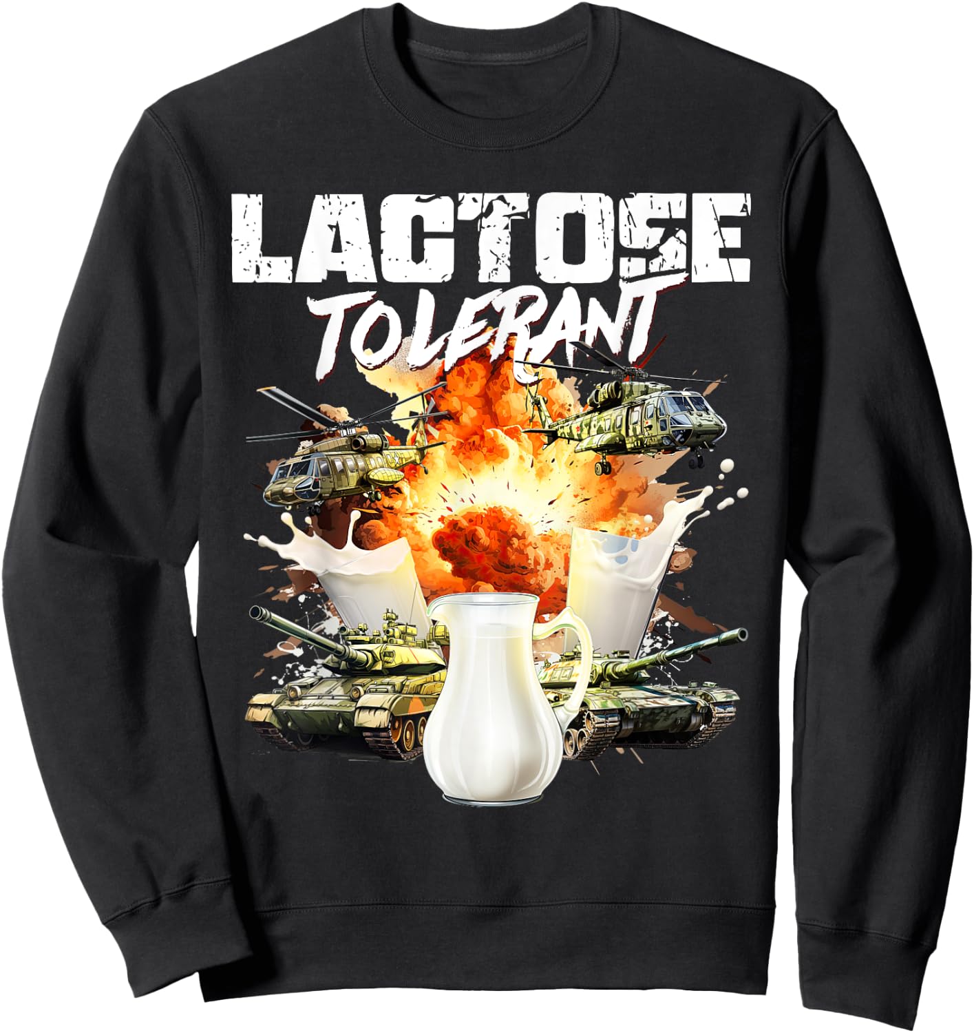 Lactose Tolerant Sweatshirt - Sweatshirt | Black