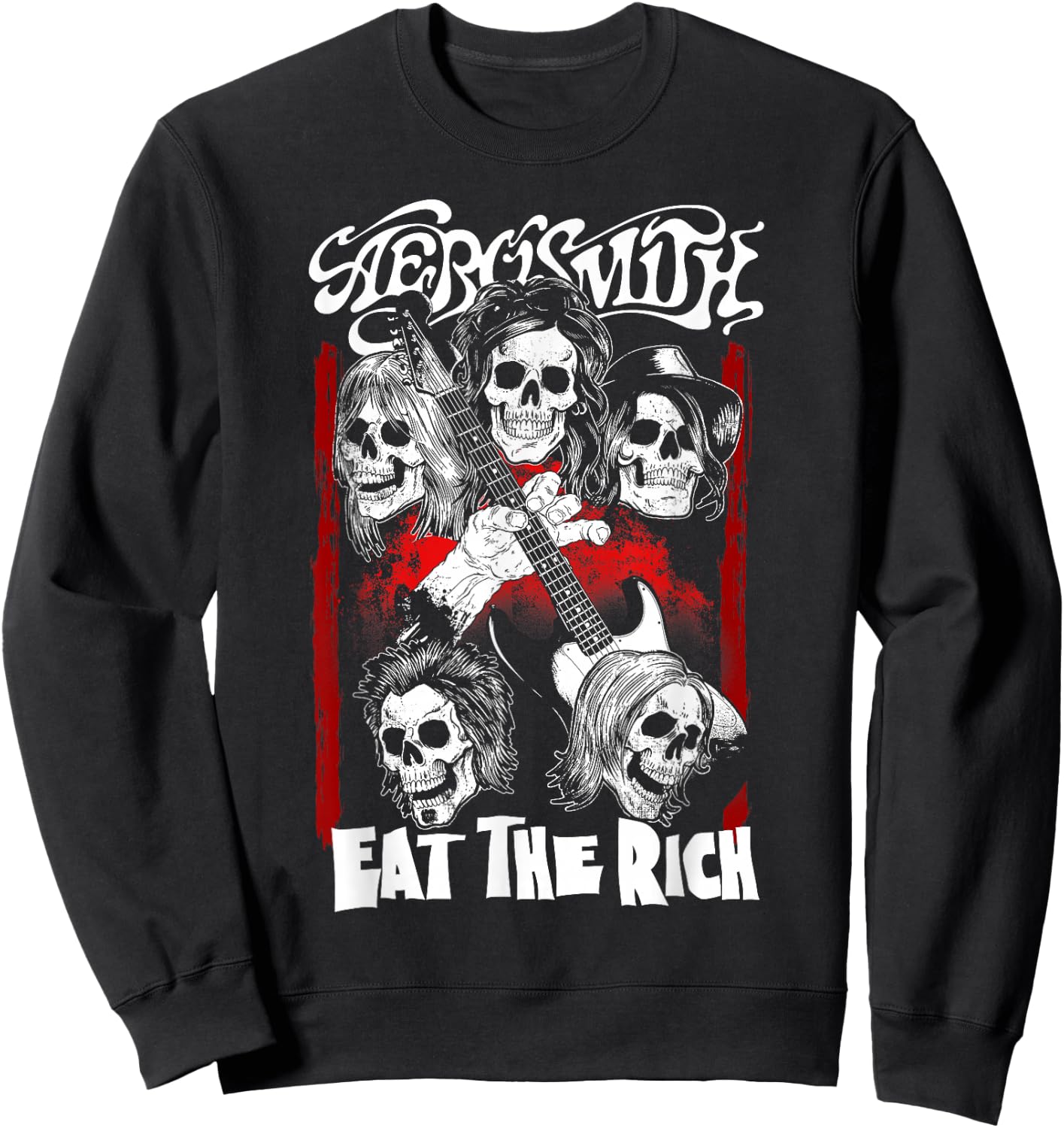 Aerosmith Men's Black Modern Letter Print Sweatshirt - Sweatshirt | Black