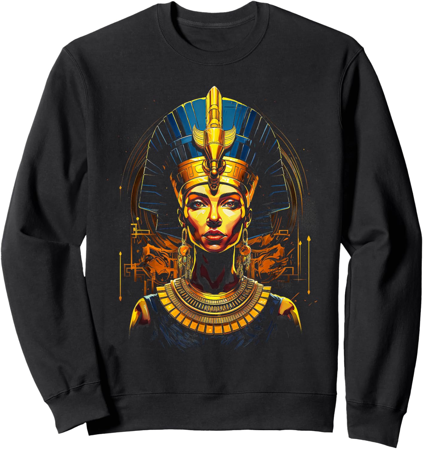 Egyptian Queen Nefertiti Sweatshirt - Sweatshirt | Black