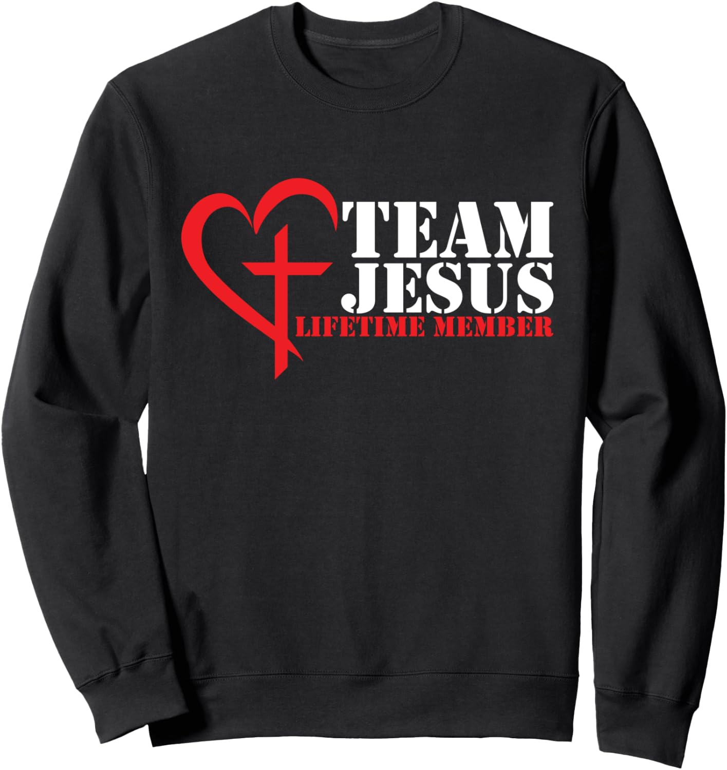 Team Jesus Jesus Religious Church Christian Sweatshirt - Sweatshirt | Black